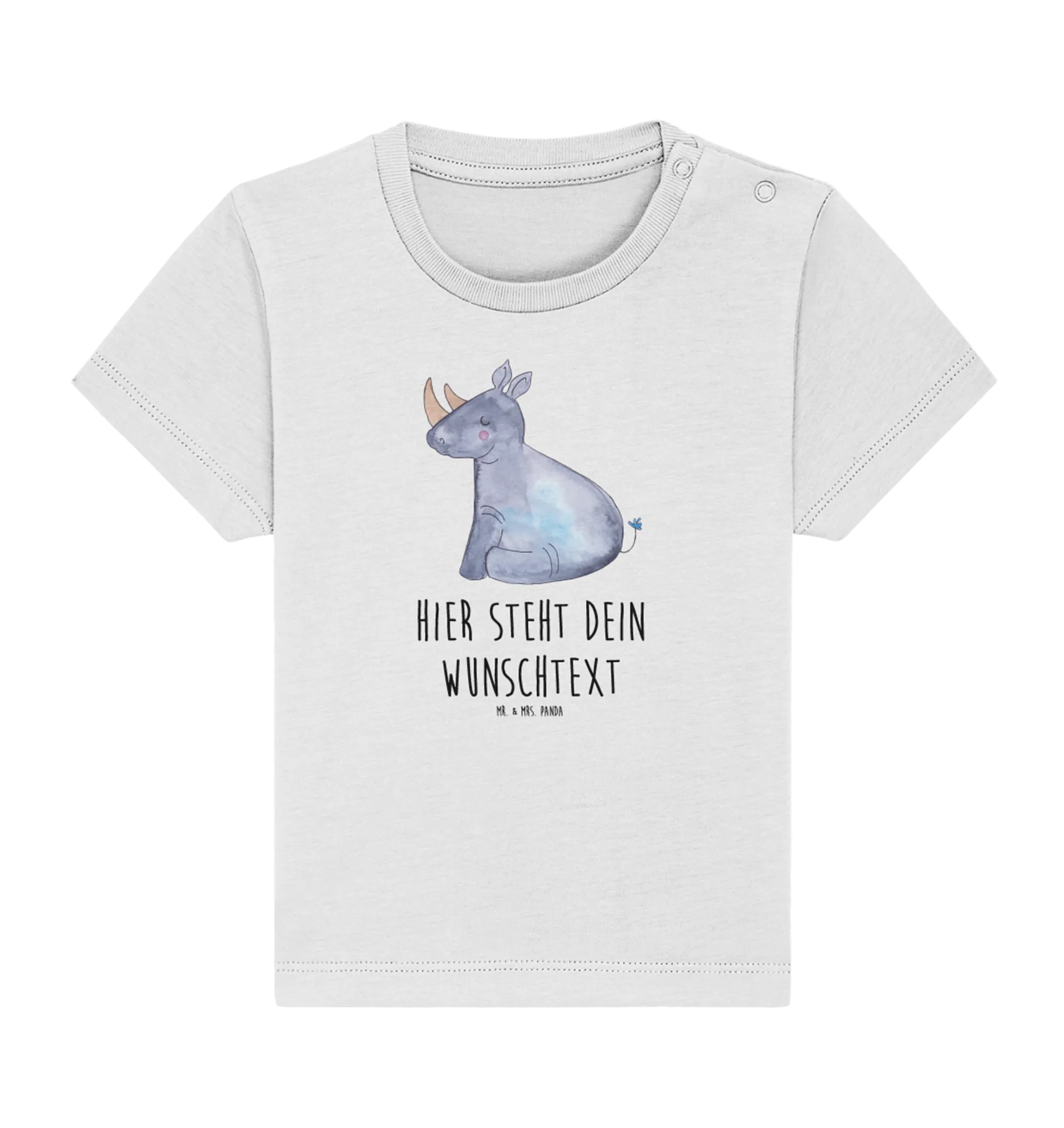 Personalisiertes Baby Shirt Einhorn Nashorn