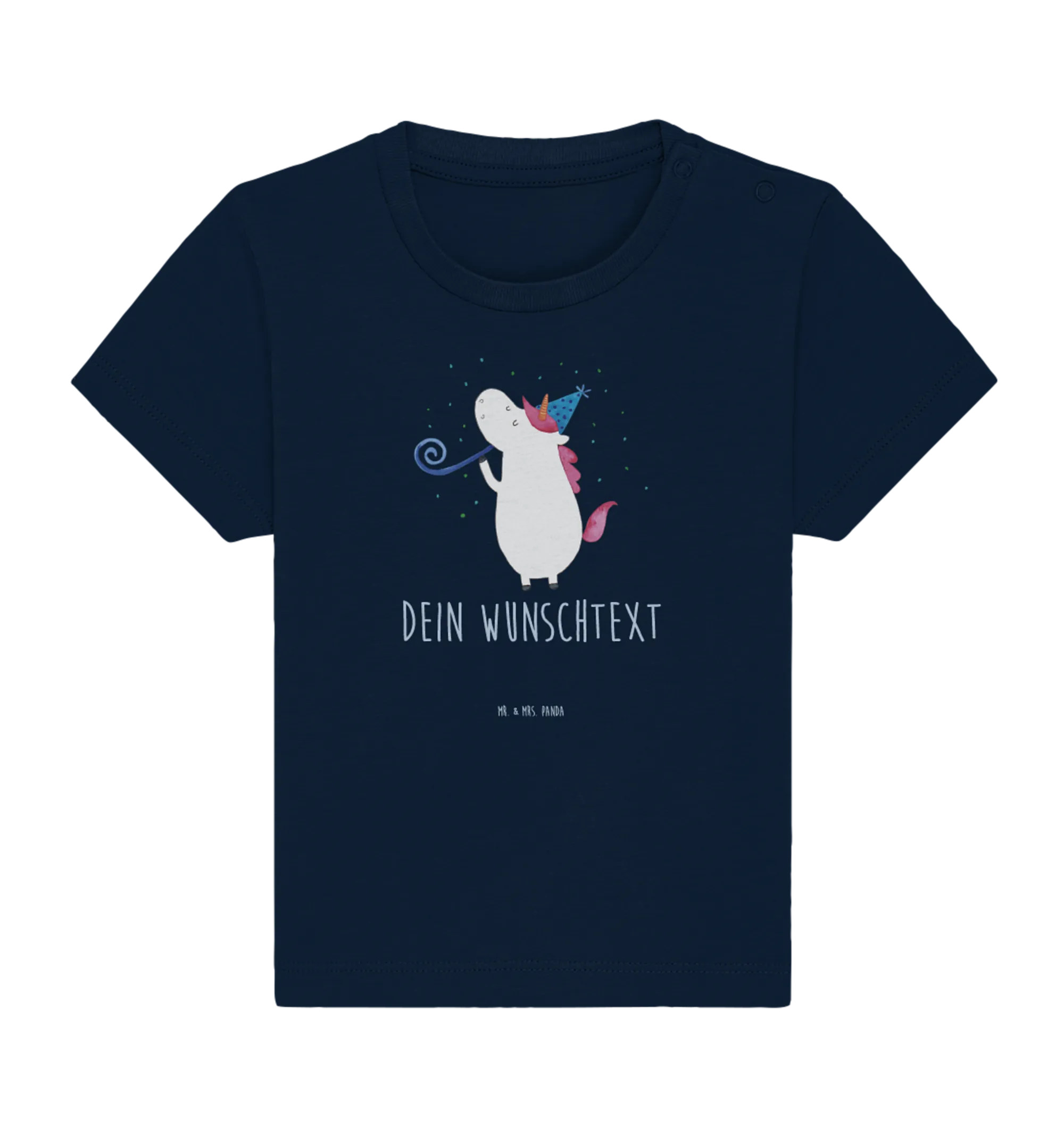 Personalisiertes Baby Shirt Einhorn Party