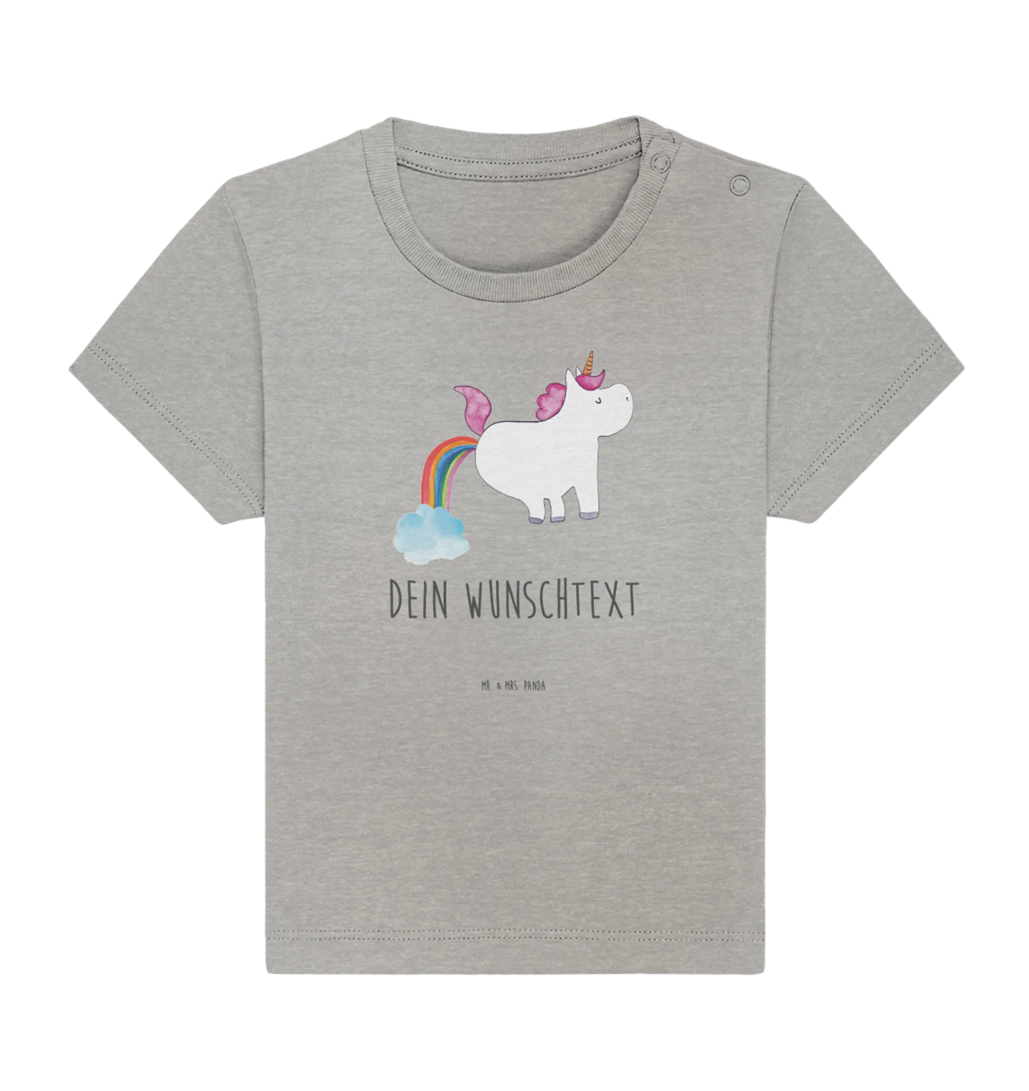 Personalisiertes Baby Shirt Einhorn Pupsen