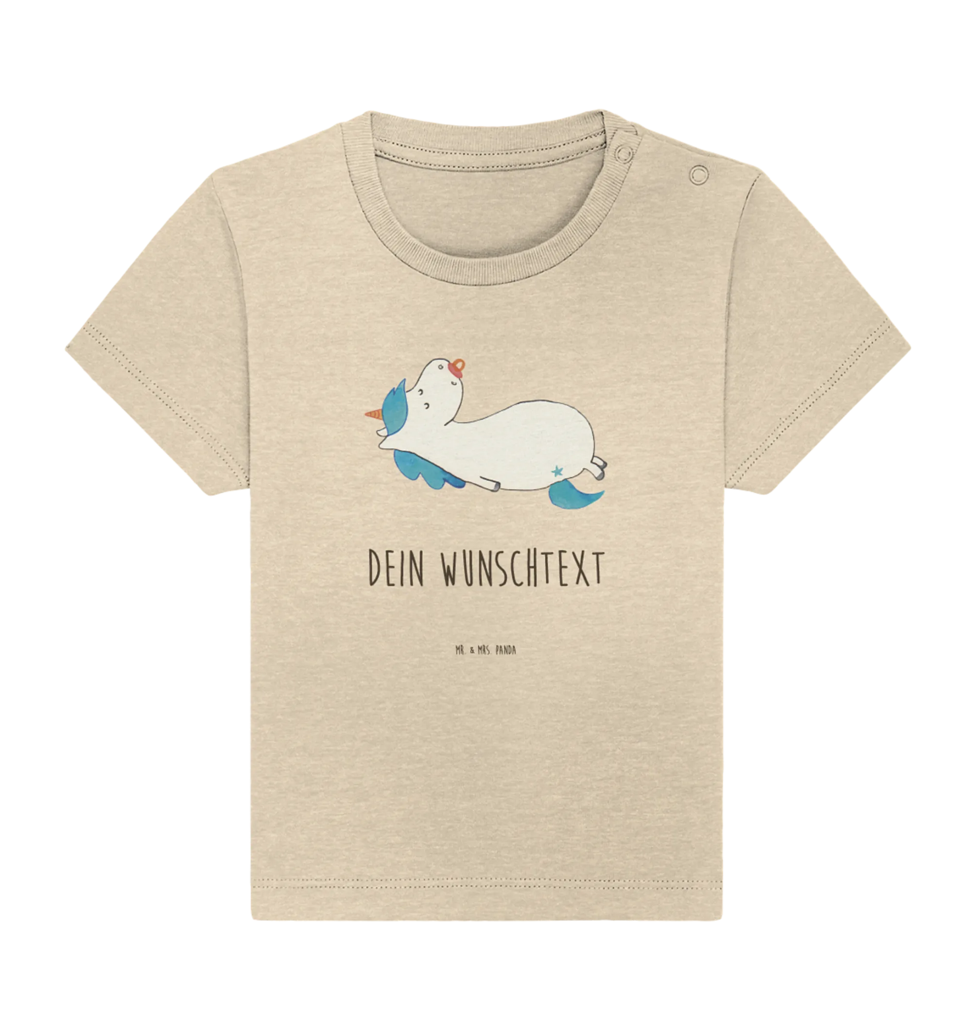 Personalisiertes Baby Shirt Einhorn Schnuller