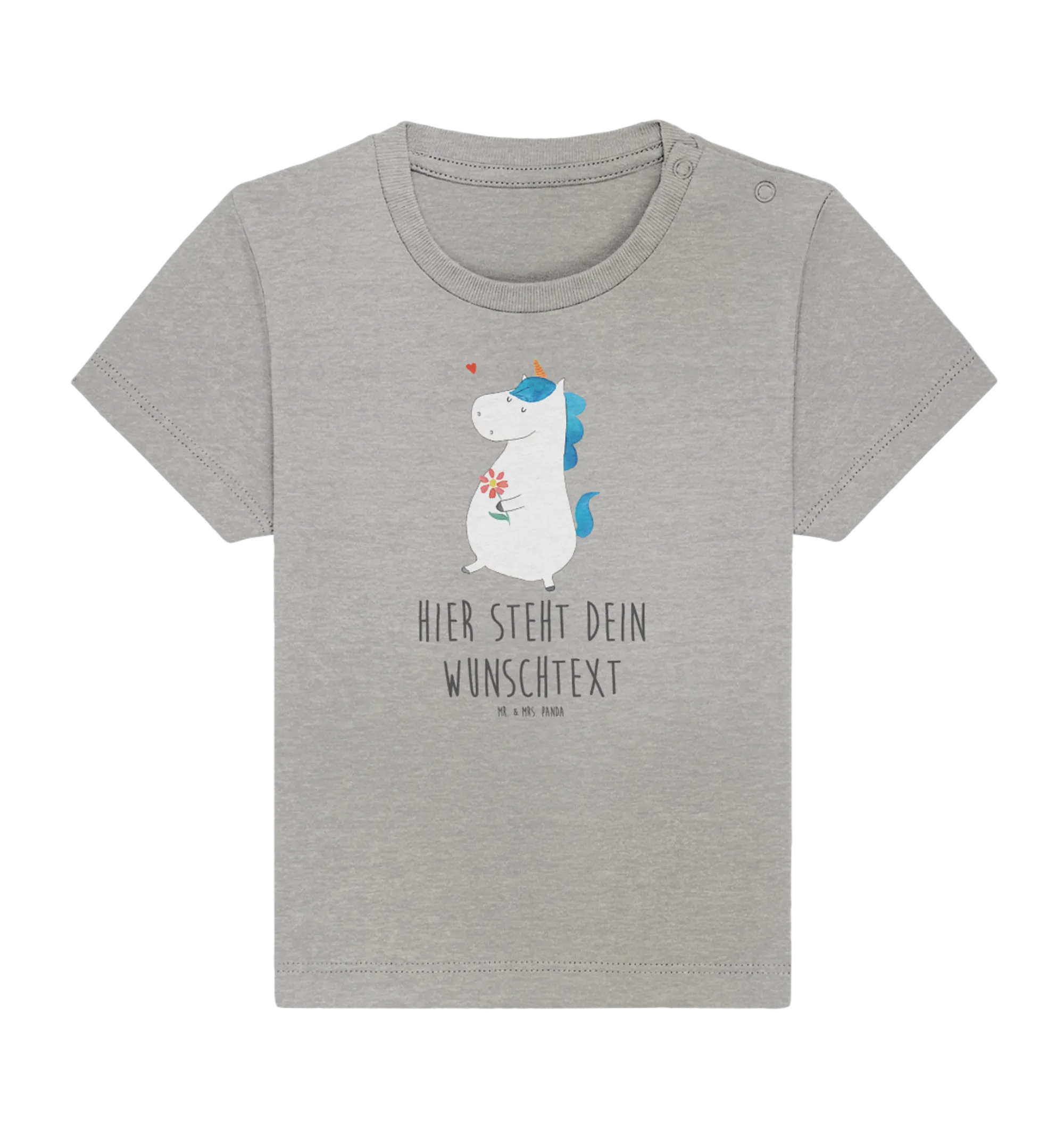 Personalisiertes Baby Shirt Einhorn Spaziergang