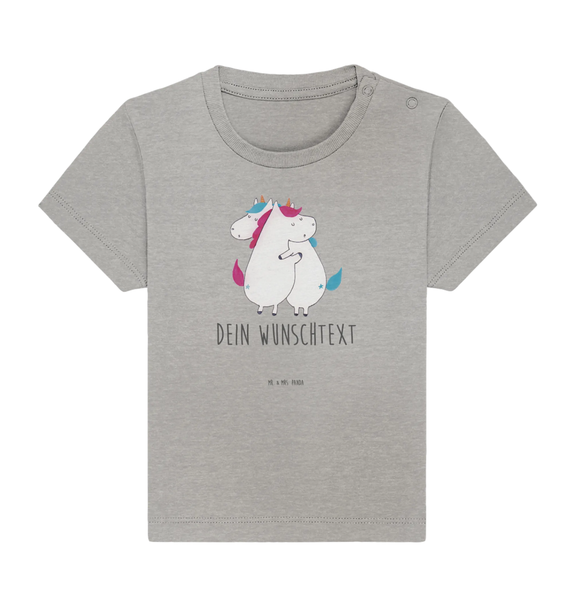 Personalisiertes Baby Shirt Einhörner Umarmen