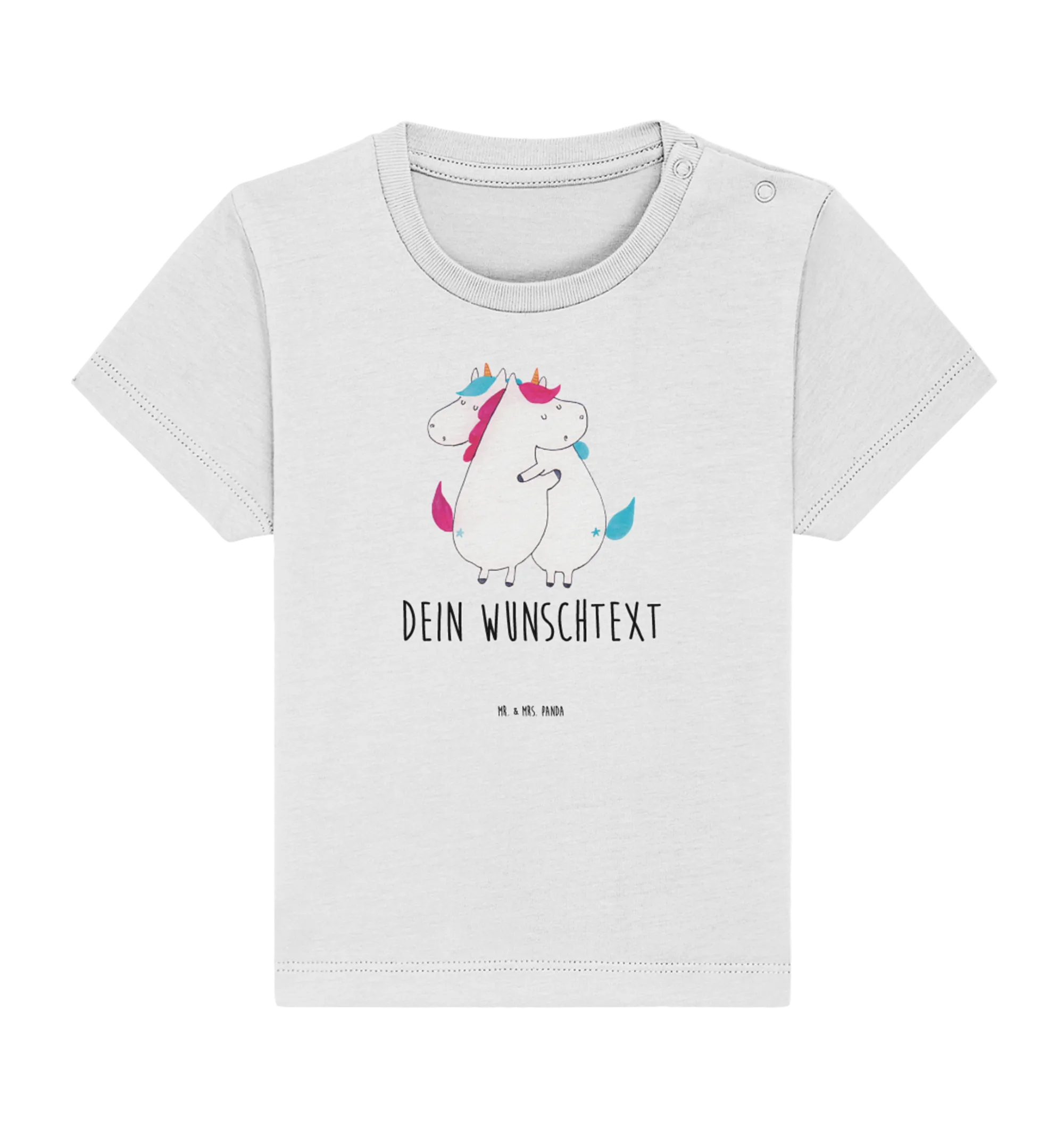 Personalisiertes Baby Shirt Einhörner Umarmen