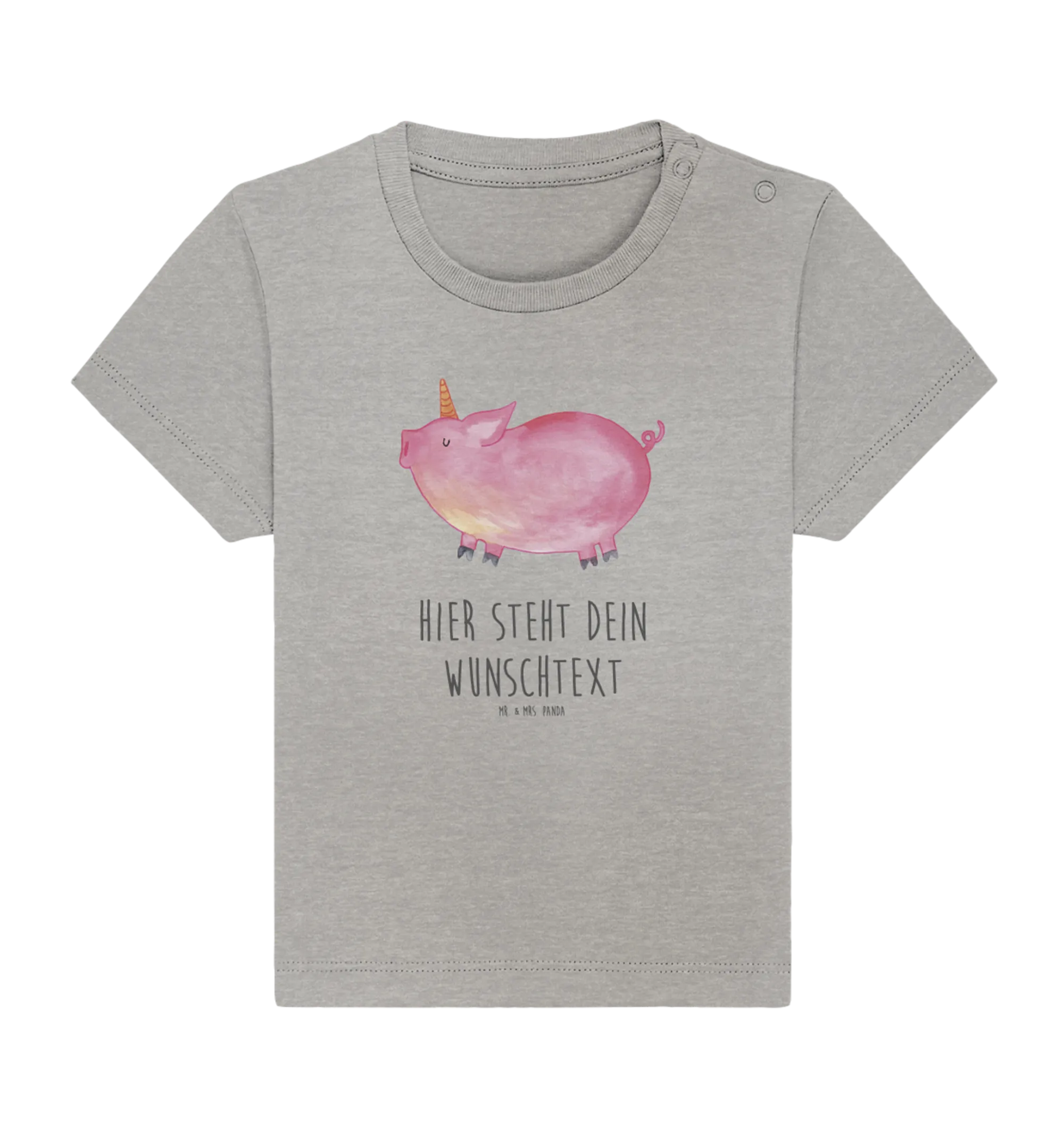 Personalisiertes Baby Shirt Einhorn Schwein