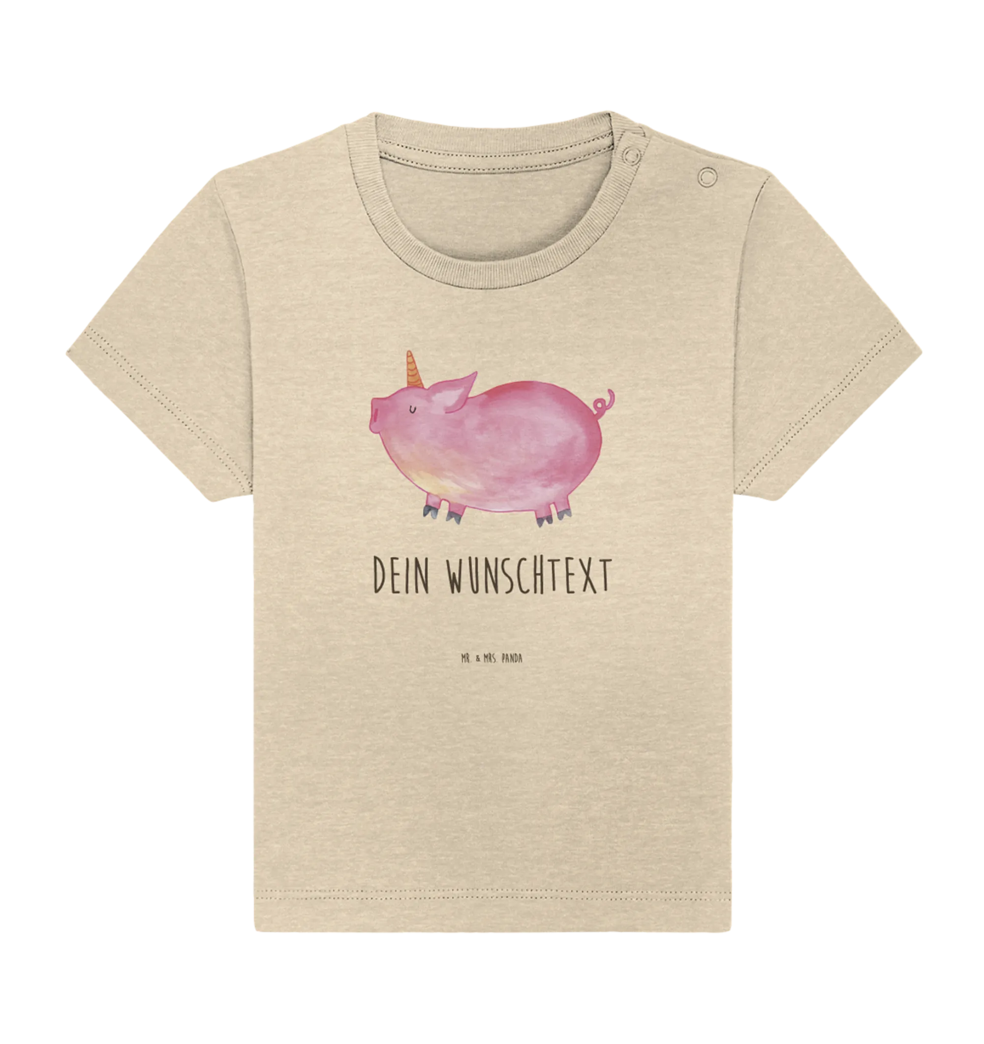 Personalisiertes Baby Shirt Einhorn Schwein