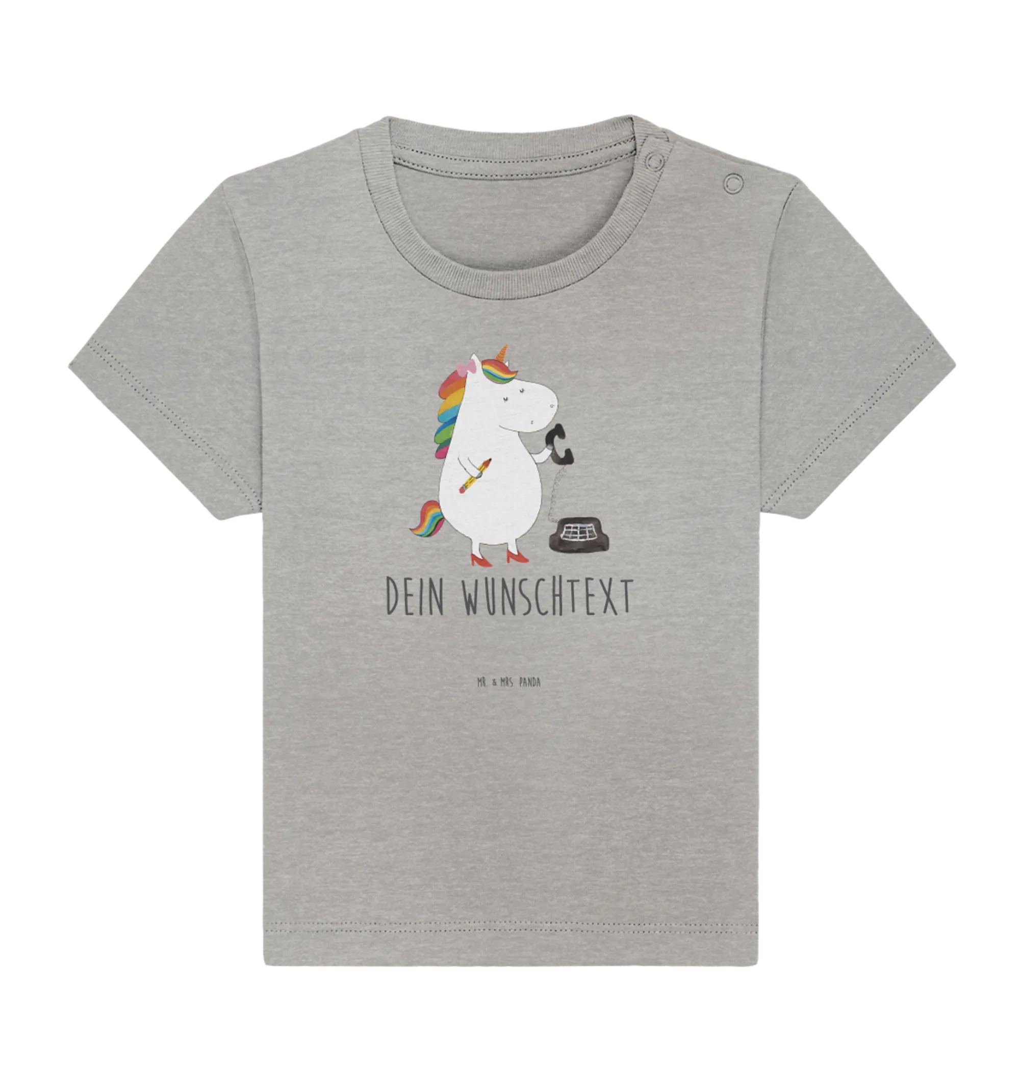 Personalisiertes Baby Shirt Einhorn Sekretärin