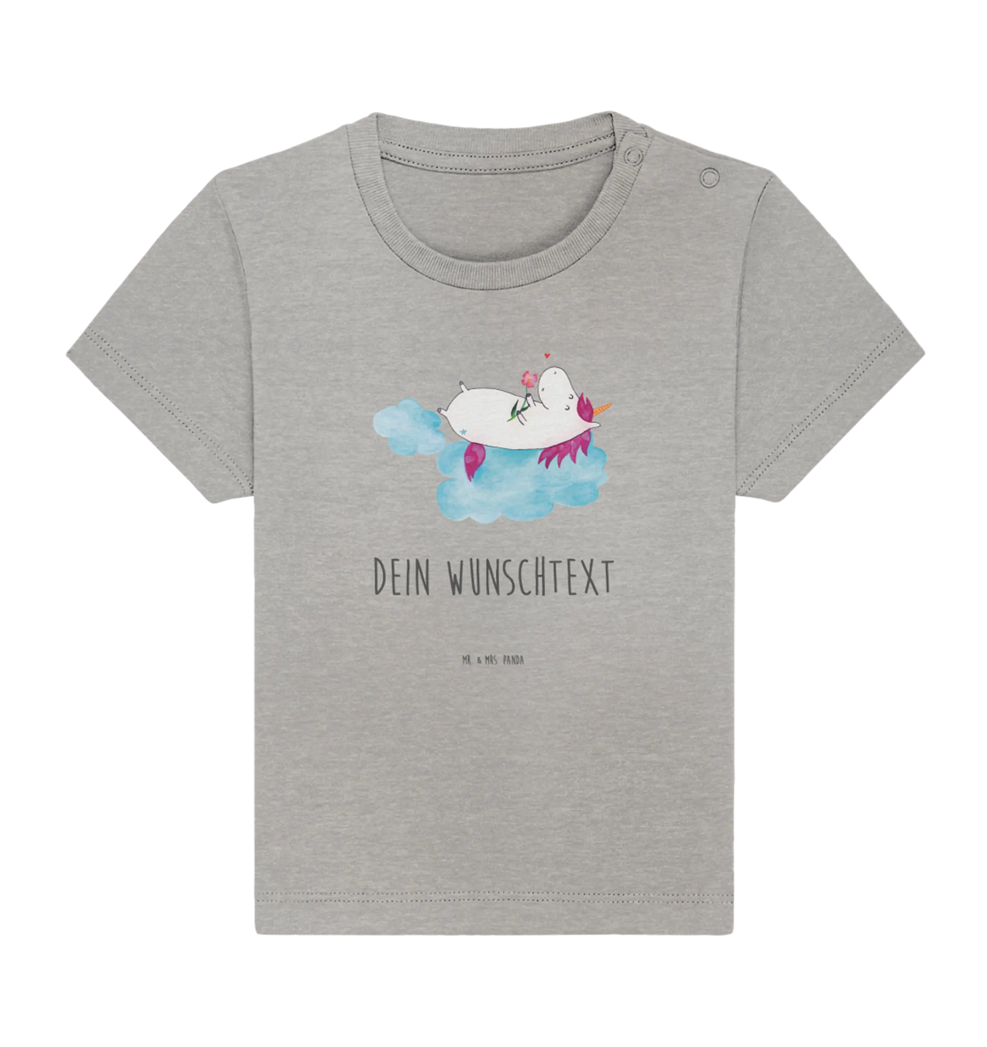 Personalisiertes Baby Shirt Einhorn Verliebt