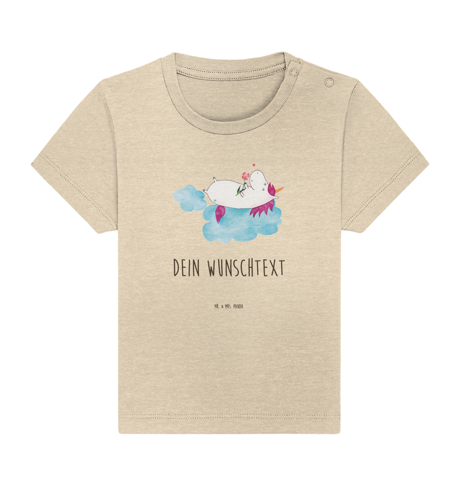 Personalisiertes Baby Shirt Einhorn Verliebt