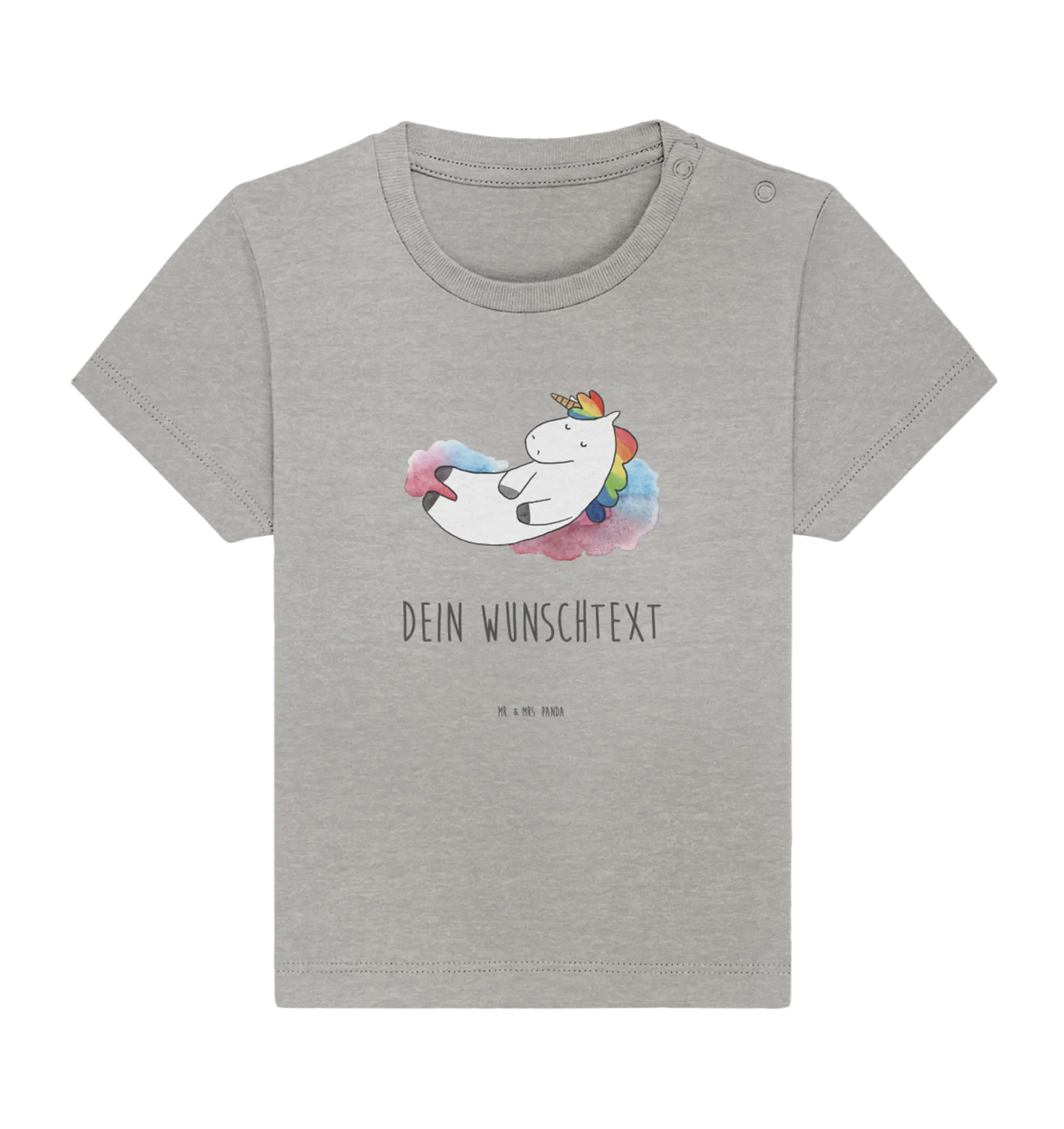 Personalisiertes Baby Shirt Einhorn Wolke 7