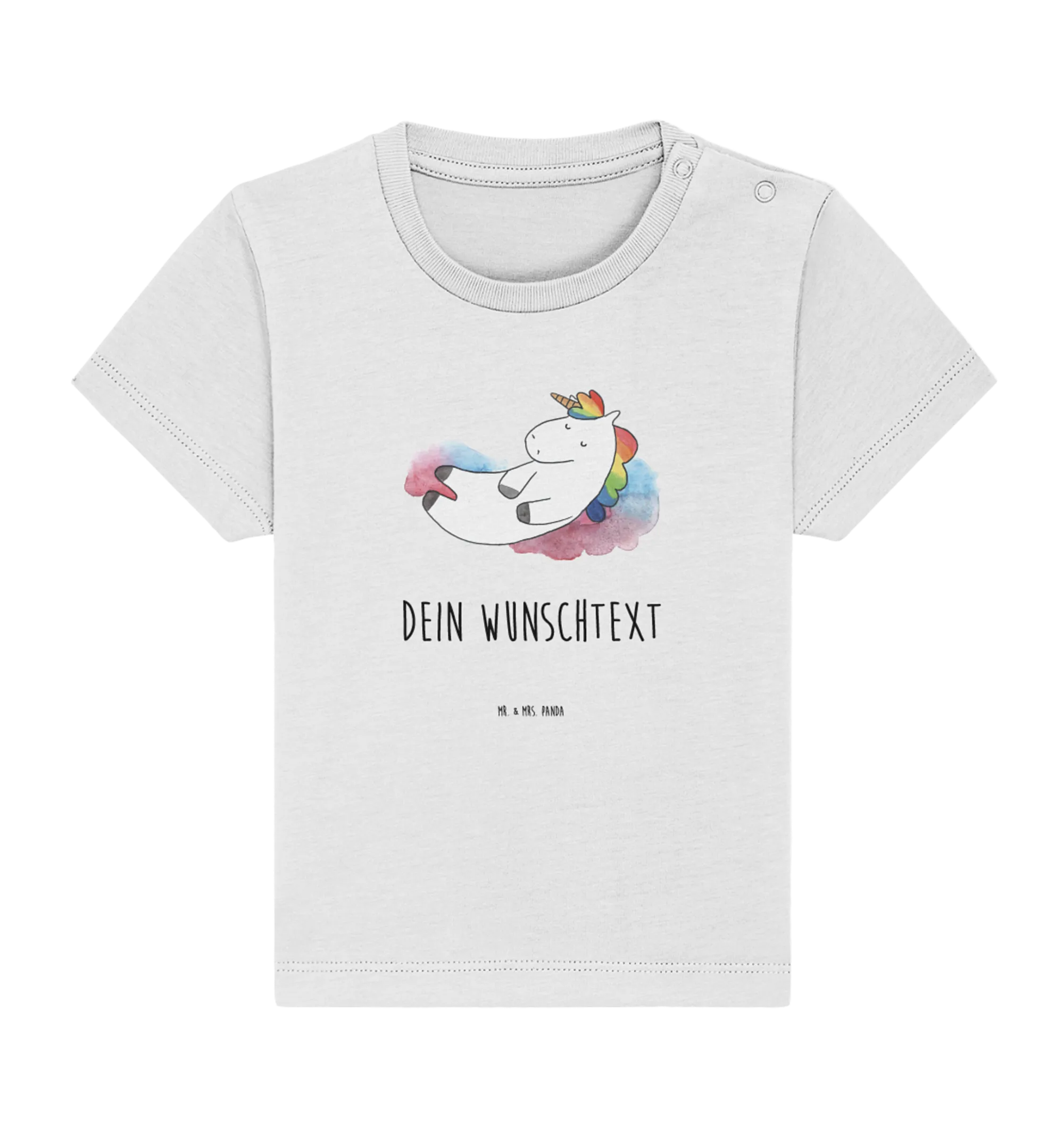 Personalisiertes Baby Shirt Einhorn Wolke 7