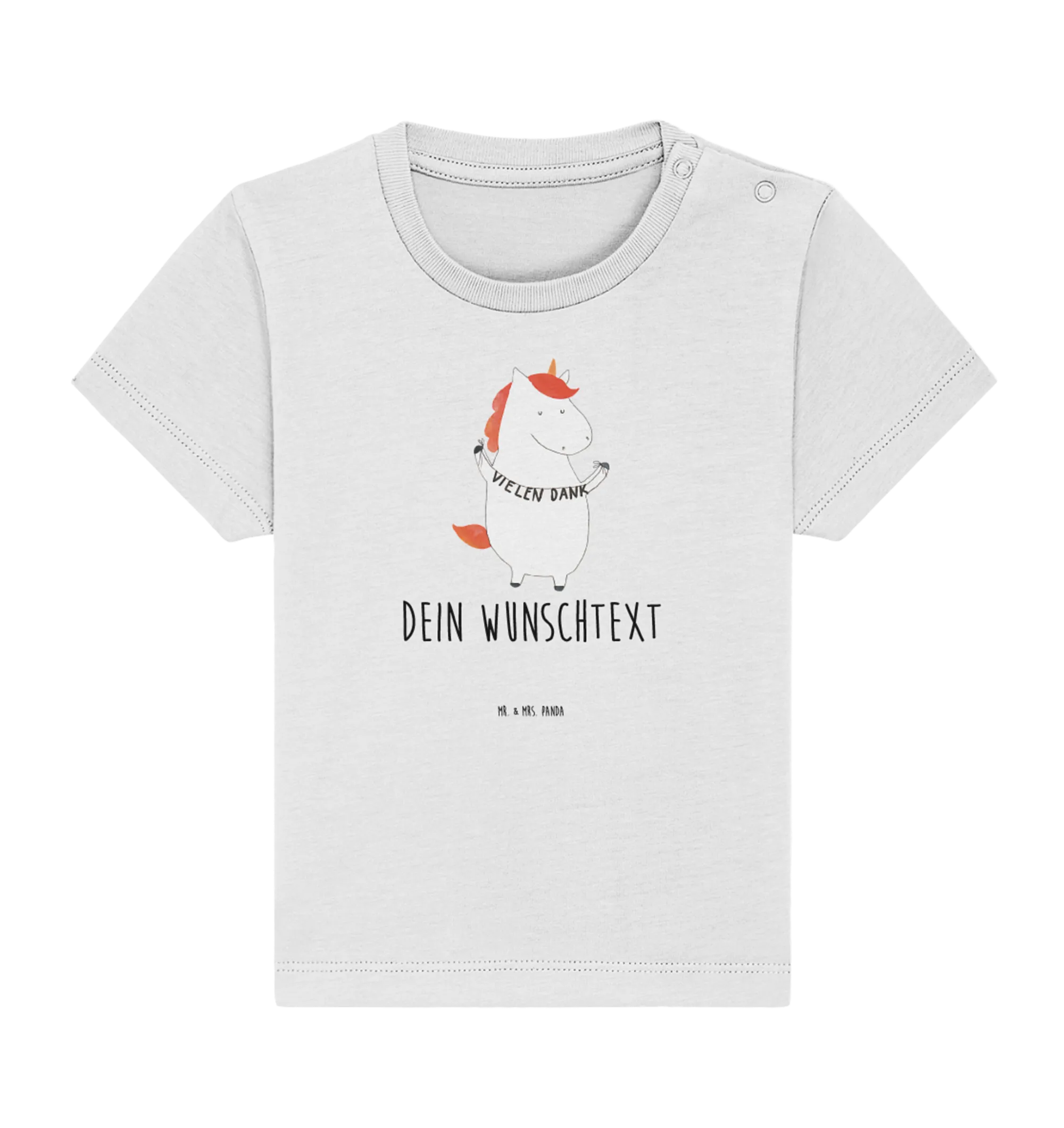 Personalisiertes Baby Shirt Einhorn Dankeschön