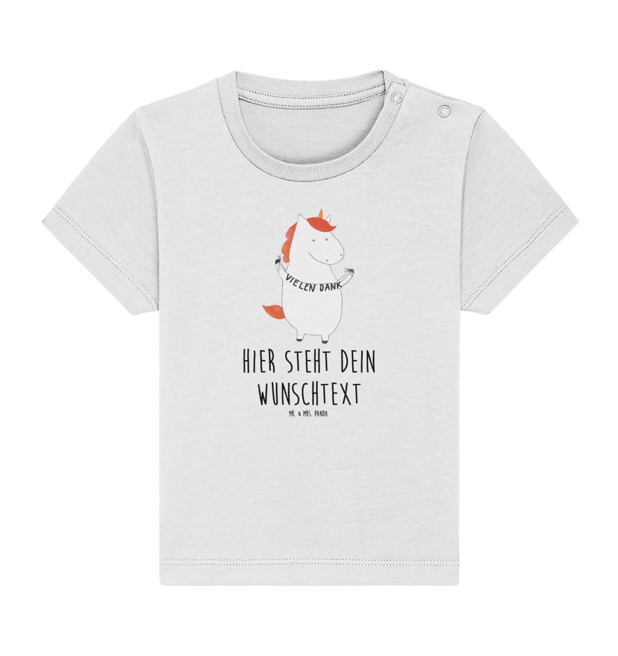 Personalisiertes Baby Shirt Einhorn Dankeschön