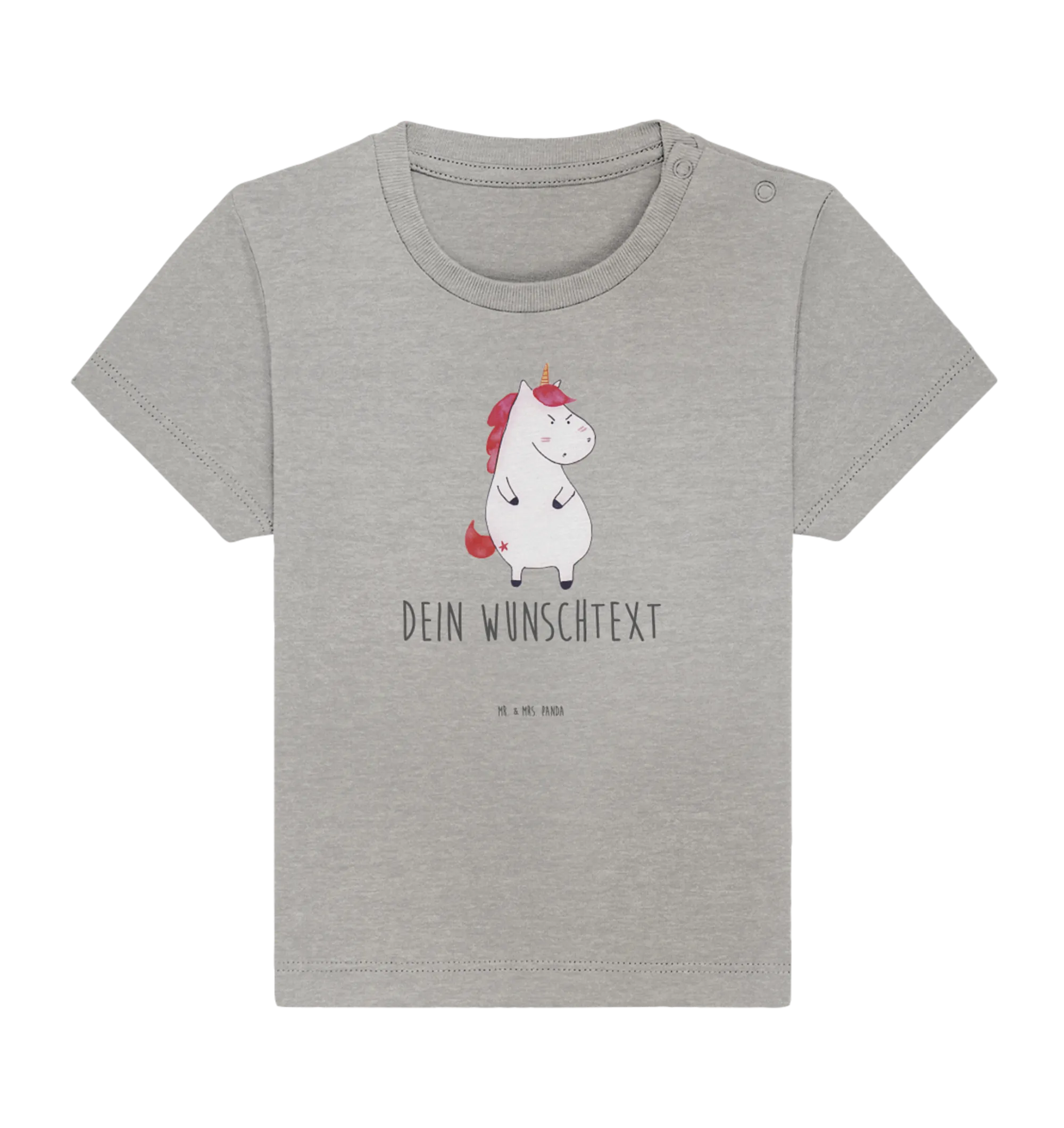 Personalisiertes Baby Shirt Einhorn Wut