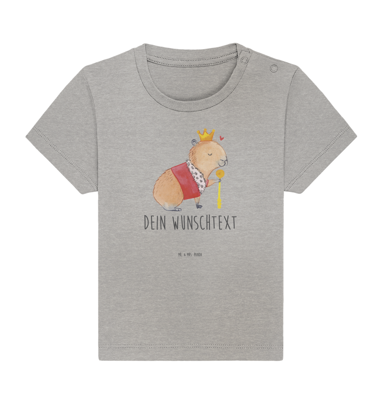 Personalisiertes Baby Shirt Capybara König