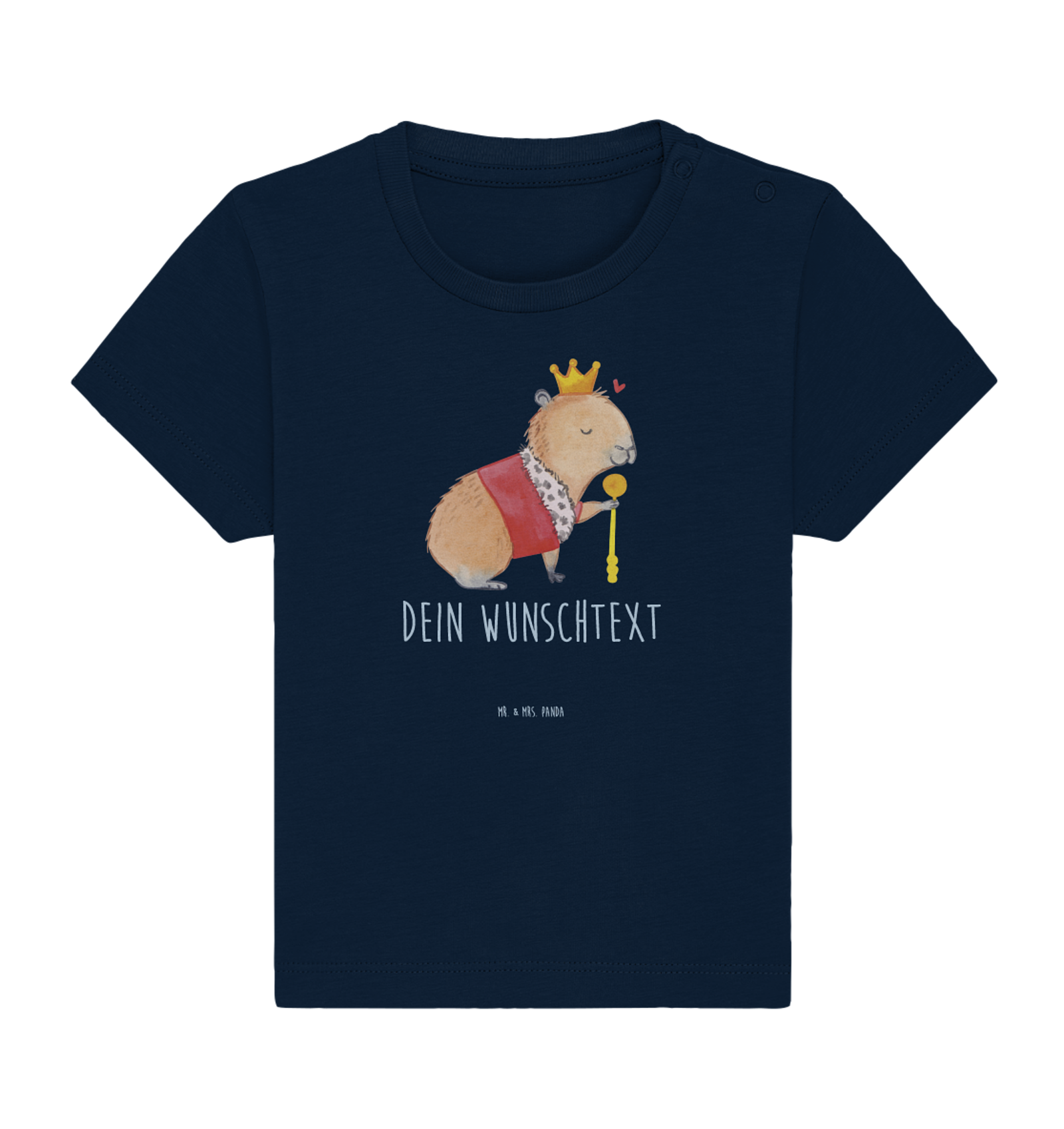 Personalisiertes Baby Shirt Capybara König