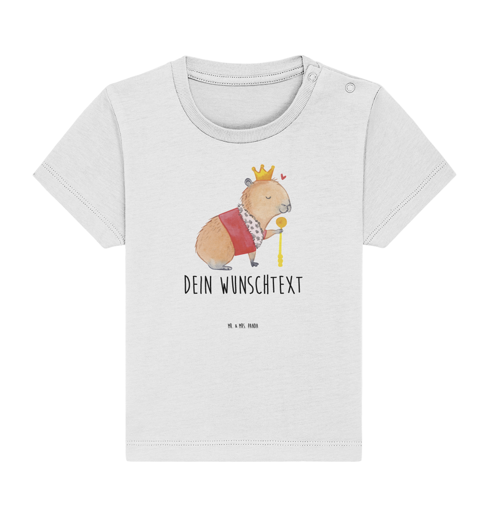 Personalisiertes Baby Shirt Capybara König