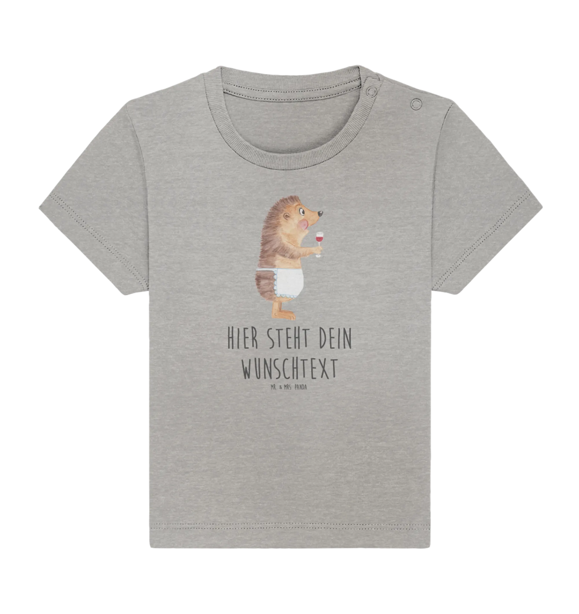 Personalisiertes Baby Shirt Igel Wein