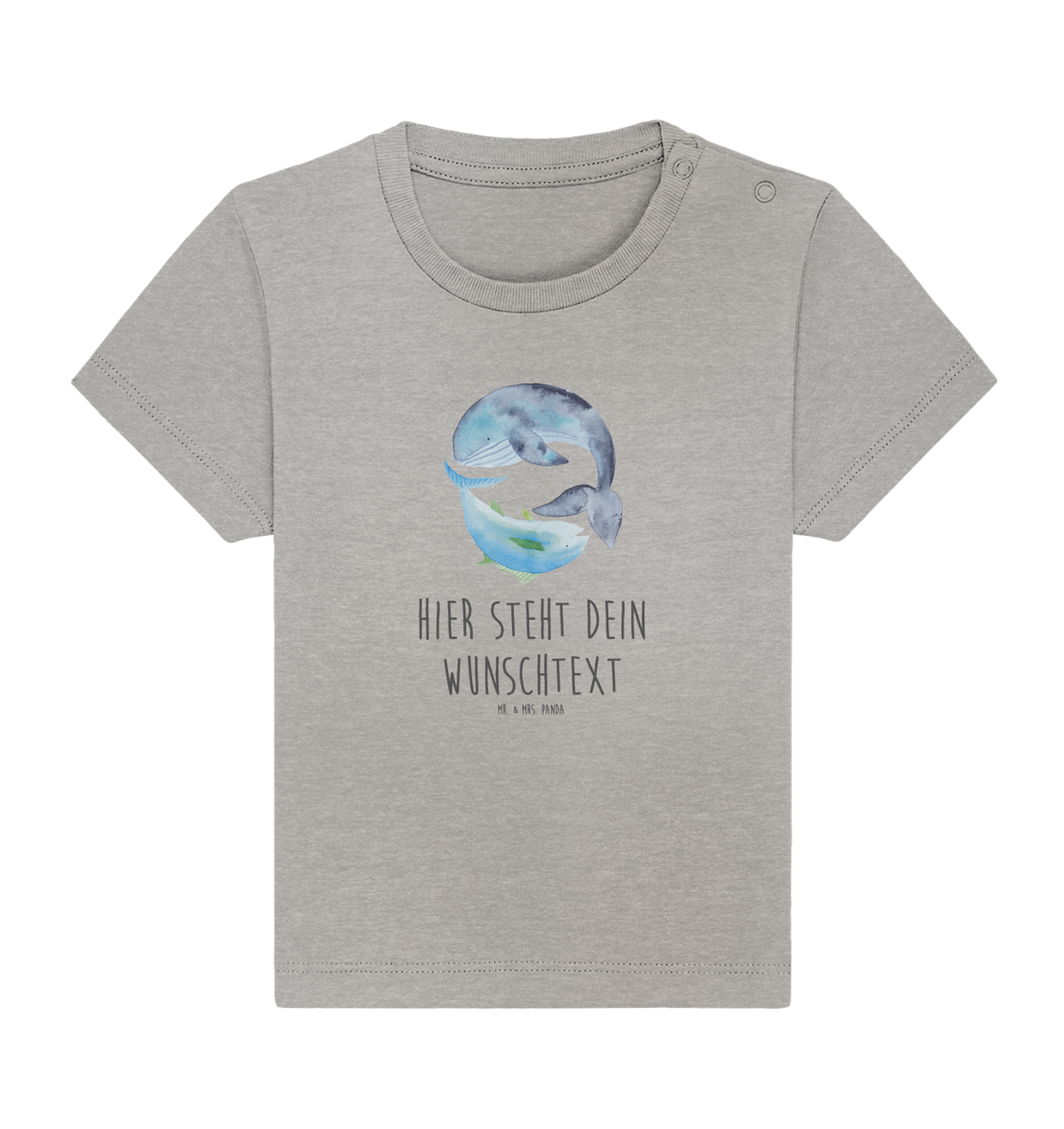 Personalisiertes Baby Shirt Walfisch Thunfisch