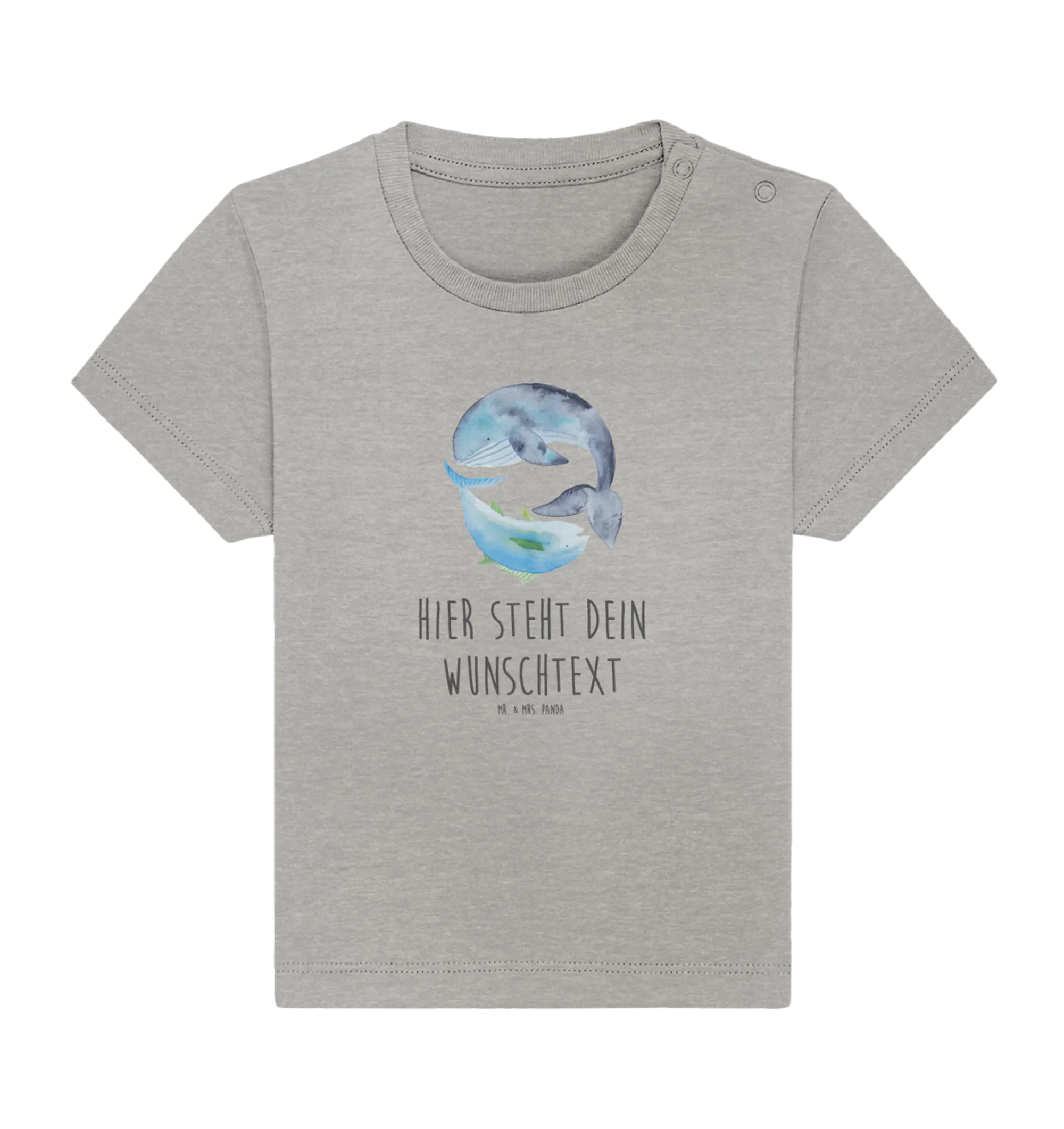 Personalisiertes Baby Shirt Walfisch Thunfisch