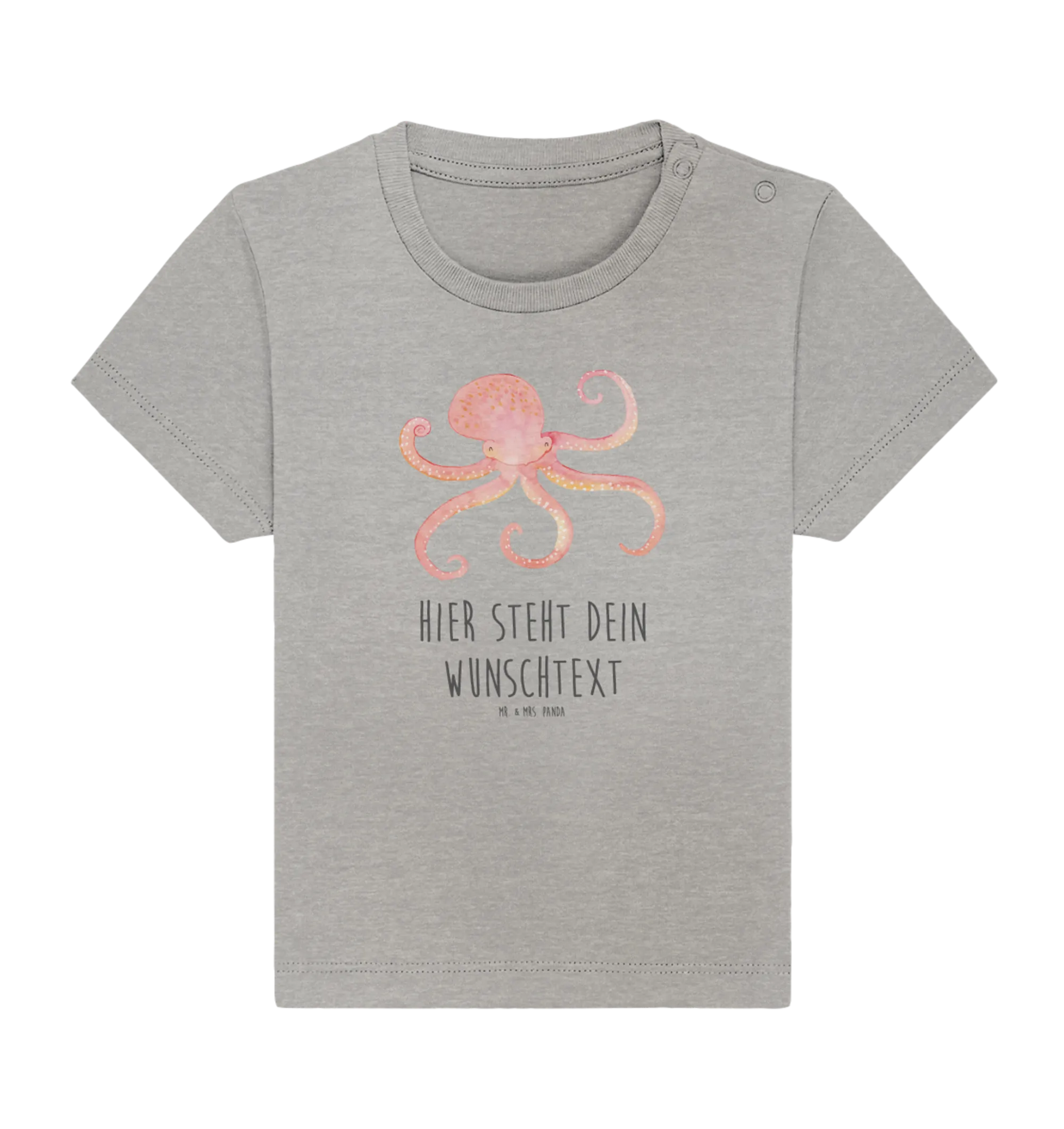 Personalisiertes Baby Shirt Tintenfisch