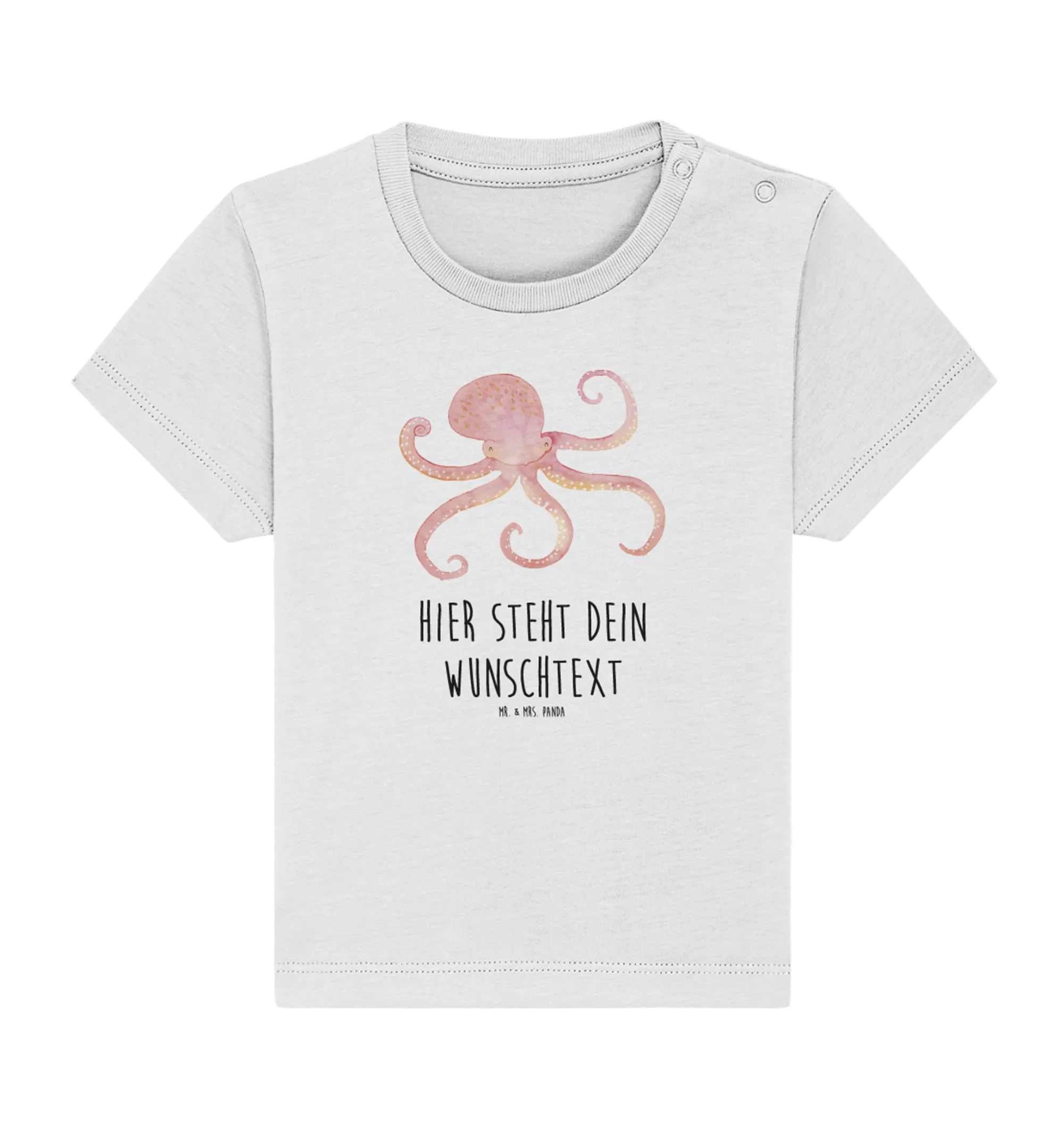 Personalisiertes Baby Shirt Tintenfisch