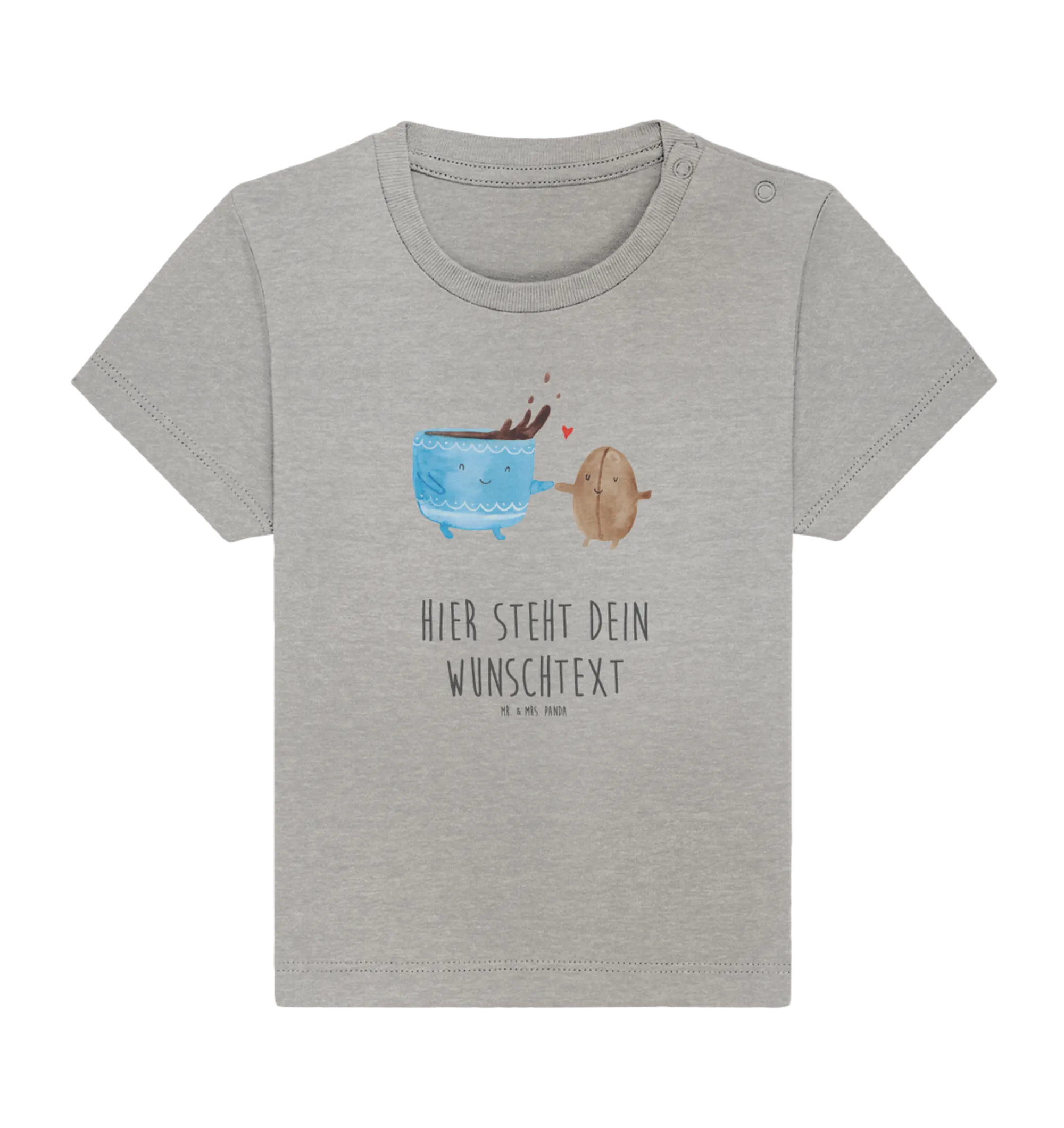 Personalisiertes Baby Shirt Kaffee Bohne