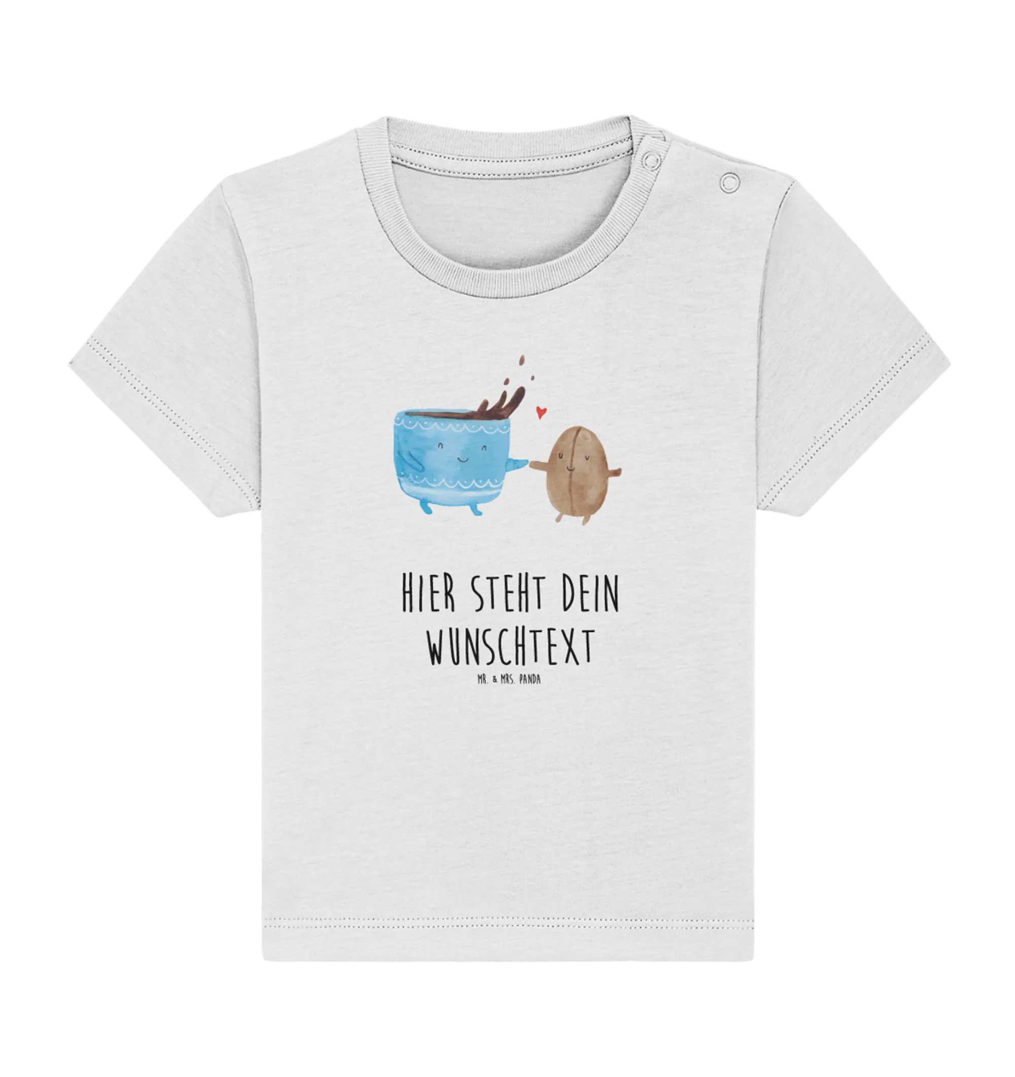 Personalisiertes Baby Shirt Kaffee Bohne