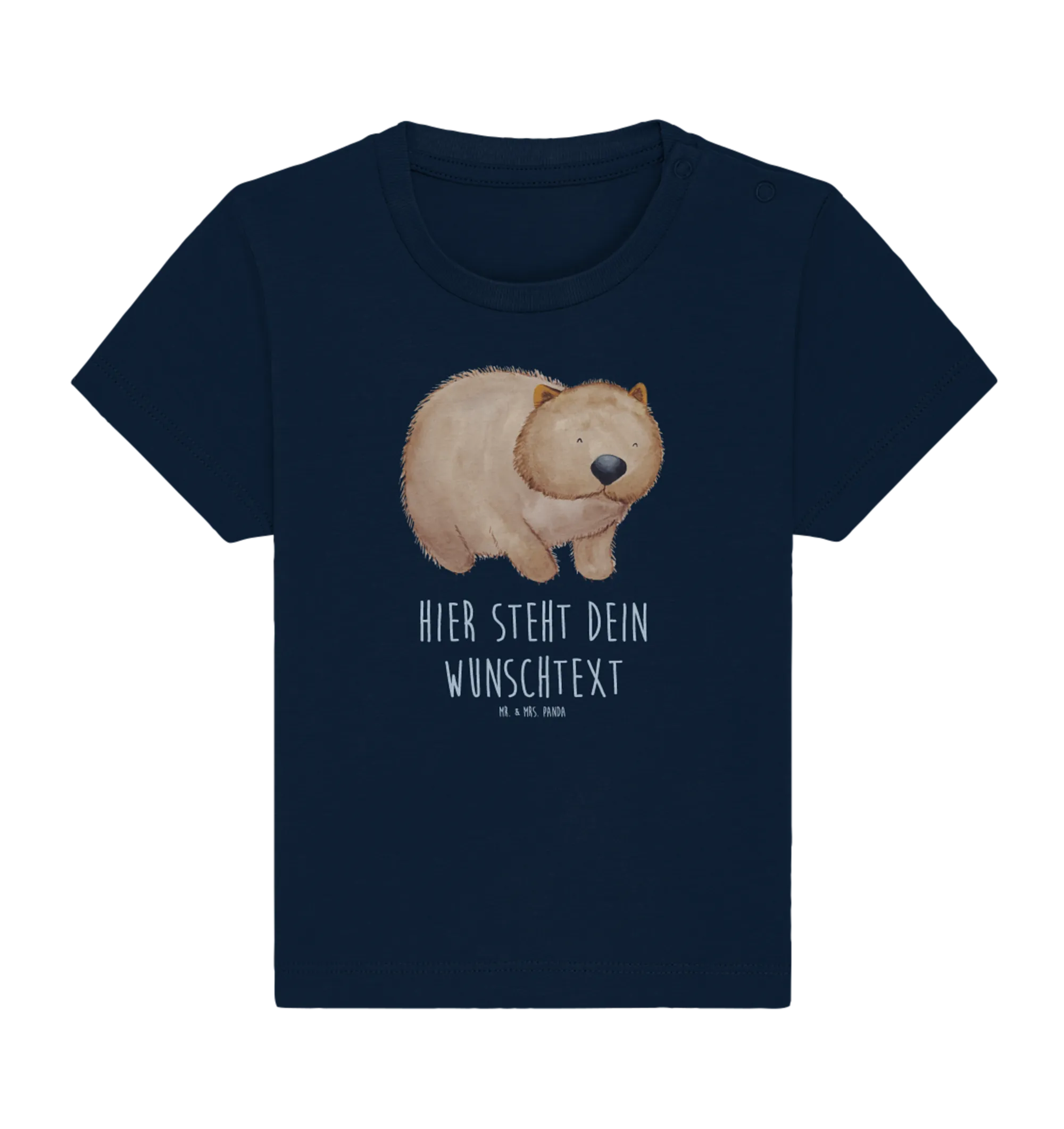 Personalisiertes Baby Shirt Wombat