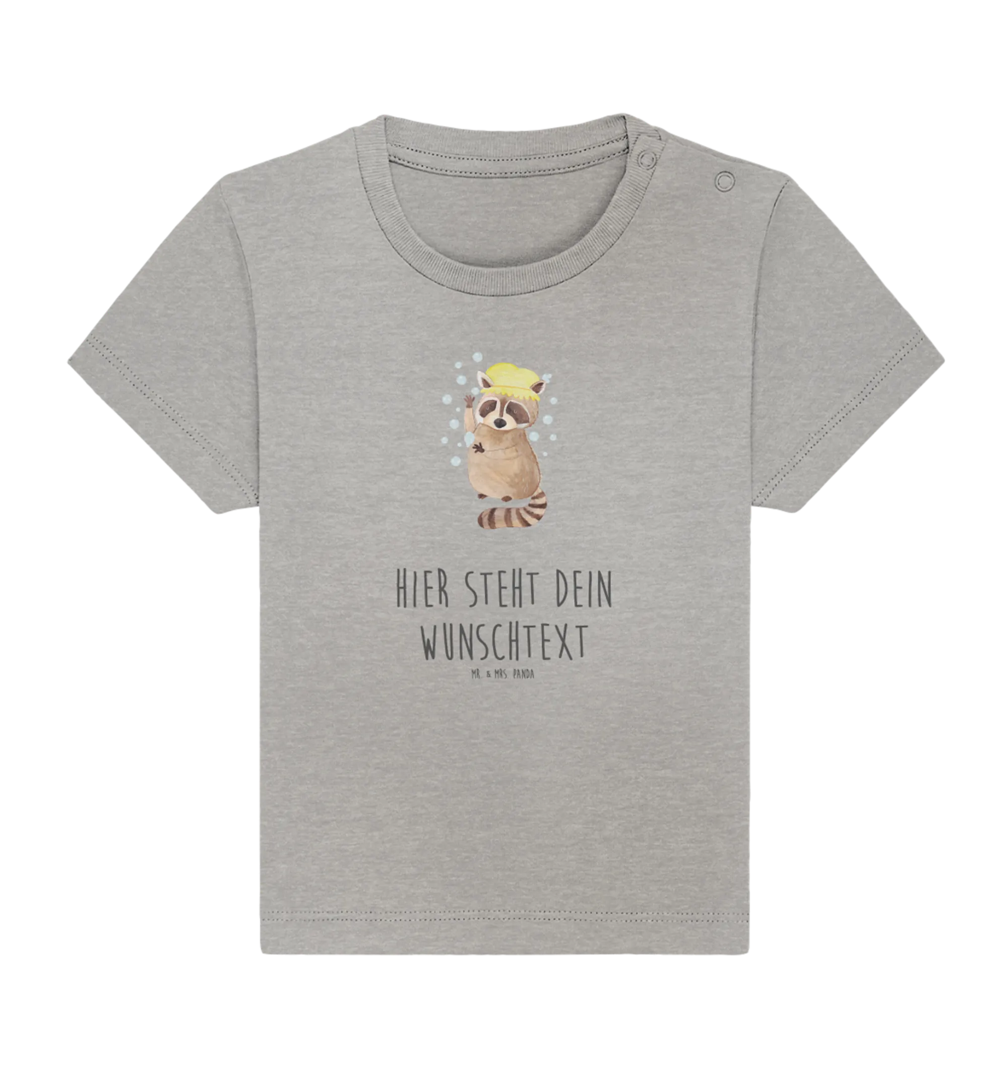 Personalisiertes Baby Shirt Waschbär