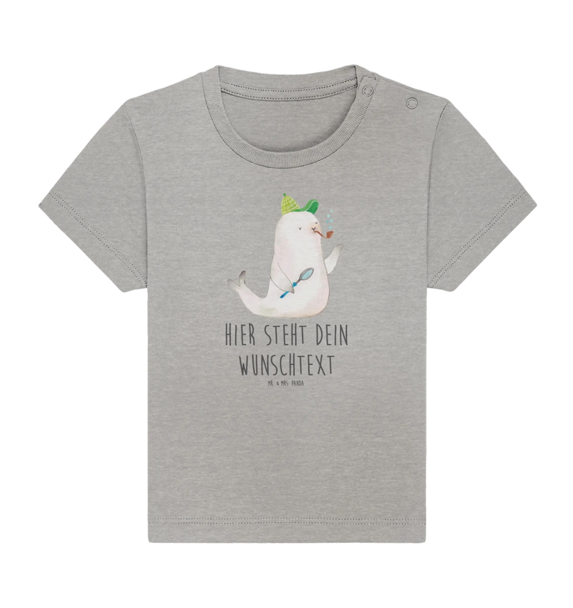 Personalisiertes Baby Shirt Robbe Sherlock