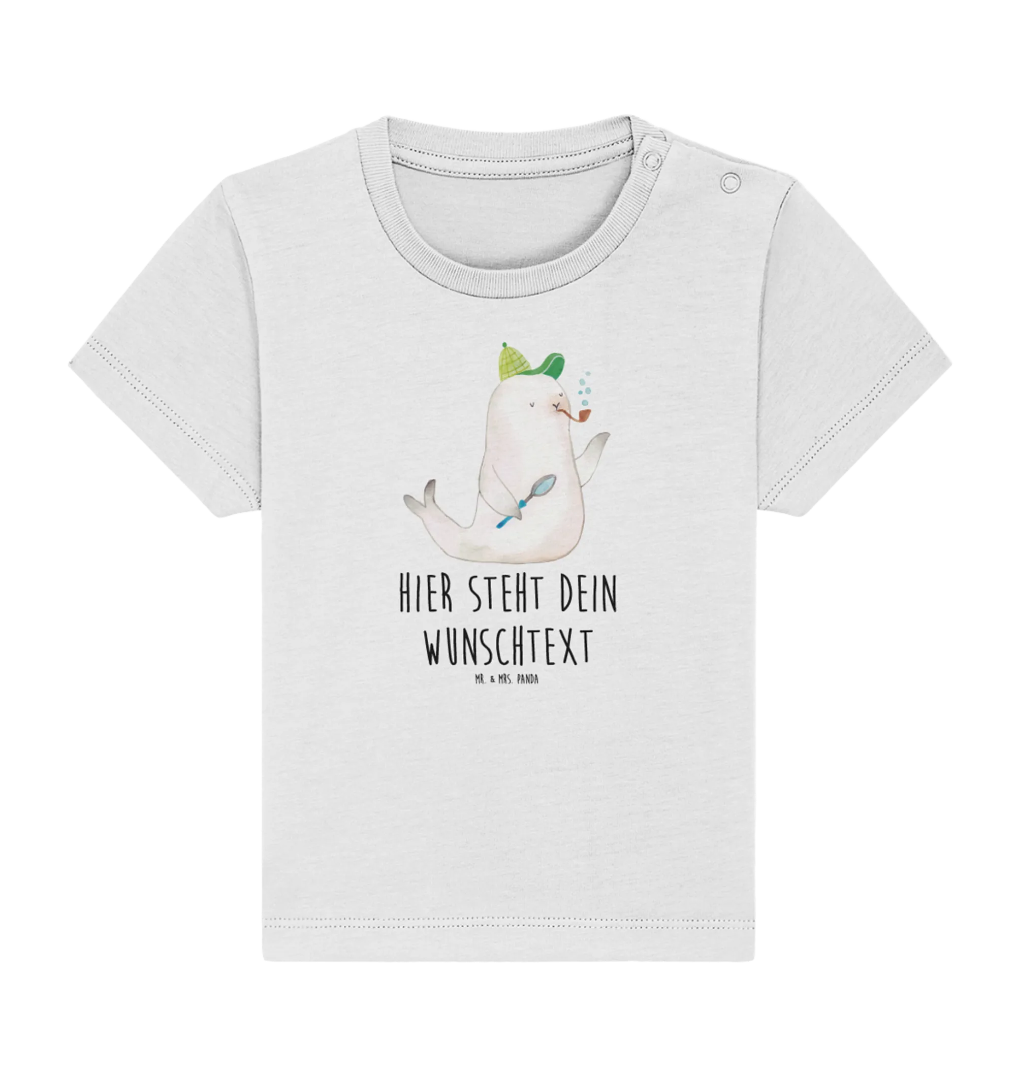 Personalisiertes Baby Shirt Robbe Sherlock