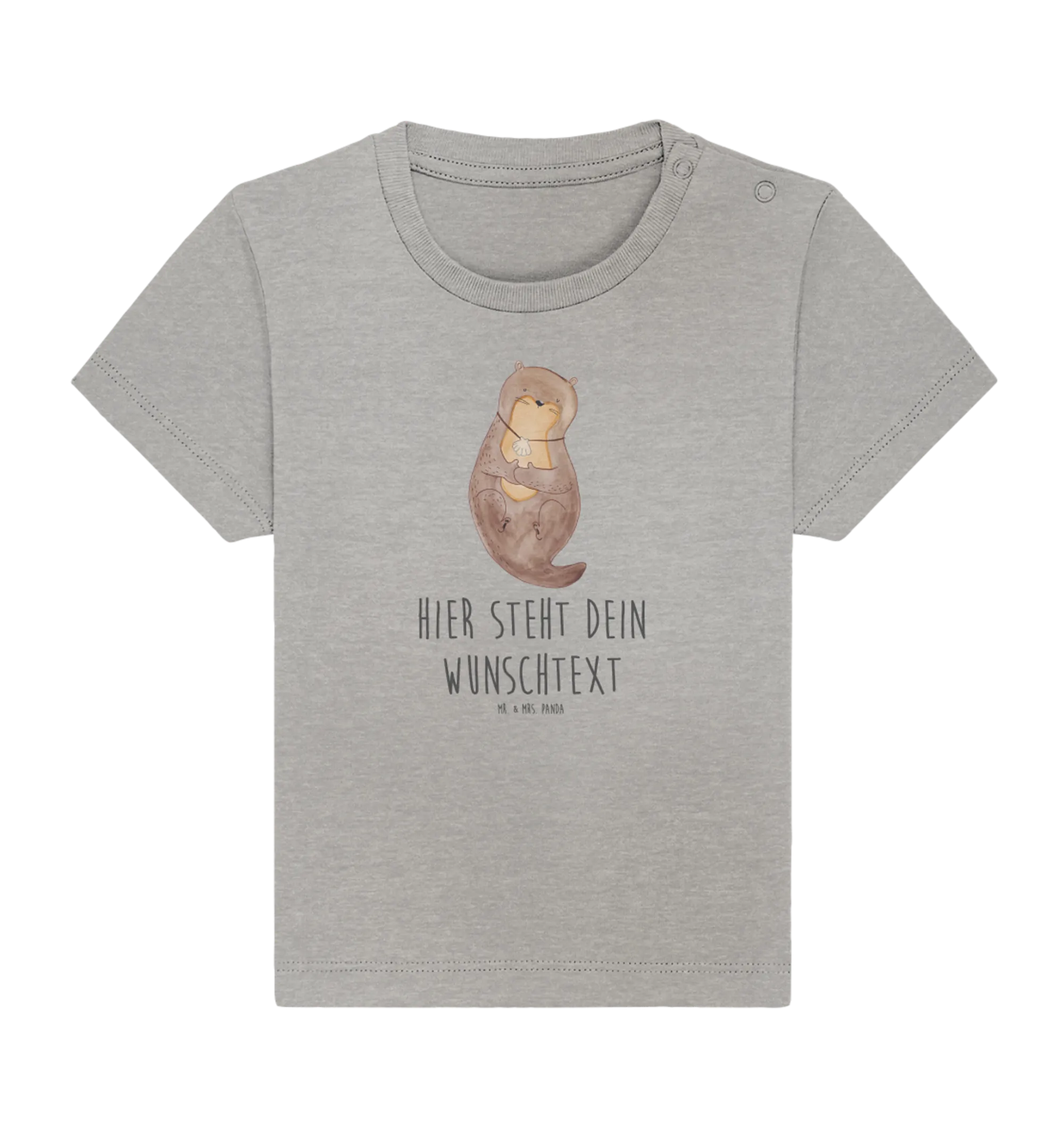 Personalisiertes Baby Shirt Otter Muschel