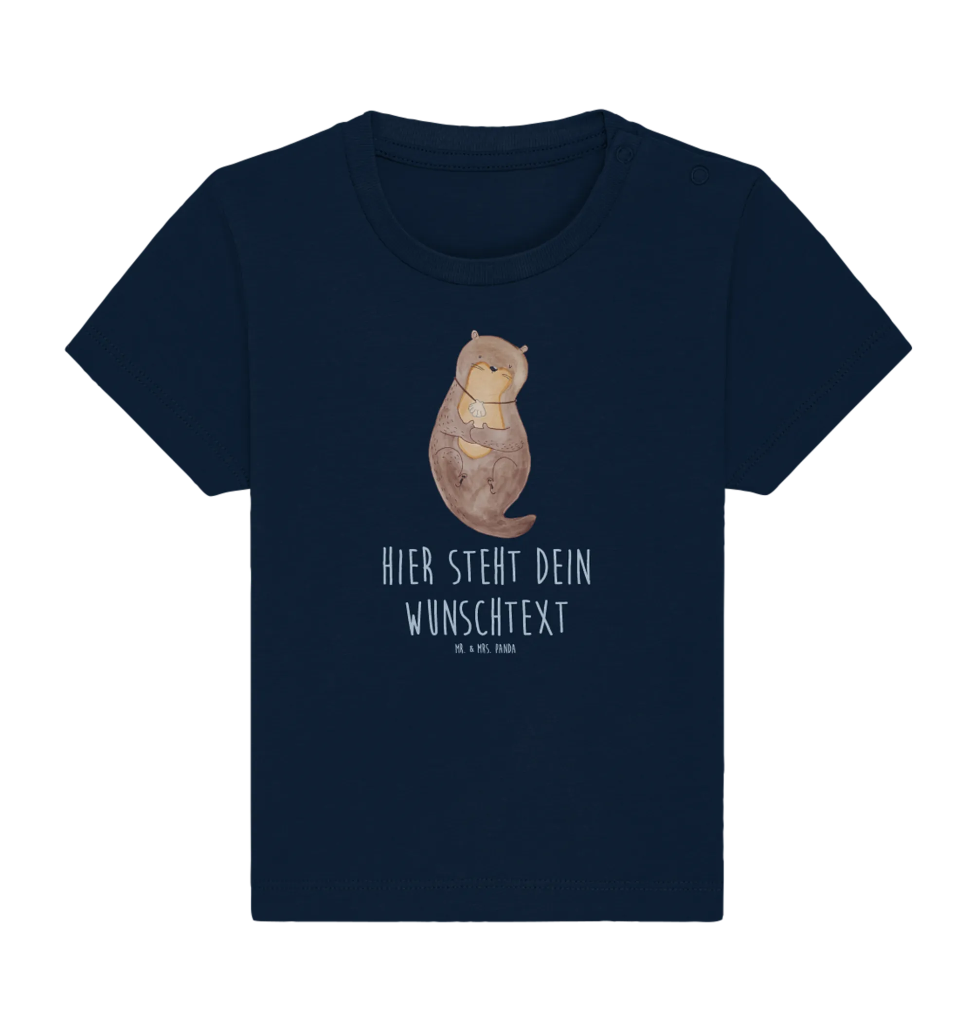 Personalisiertes Baby Shirt Otter Muschel