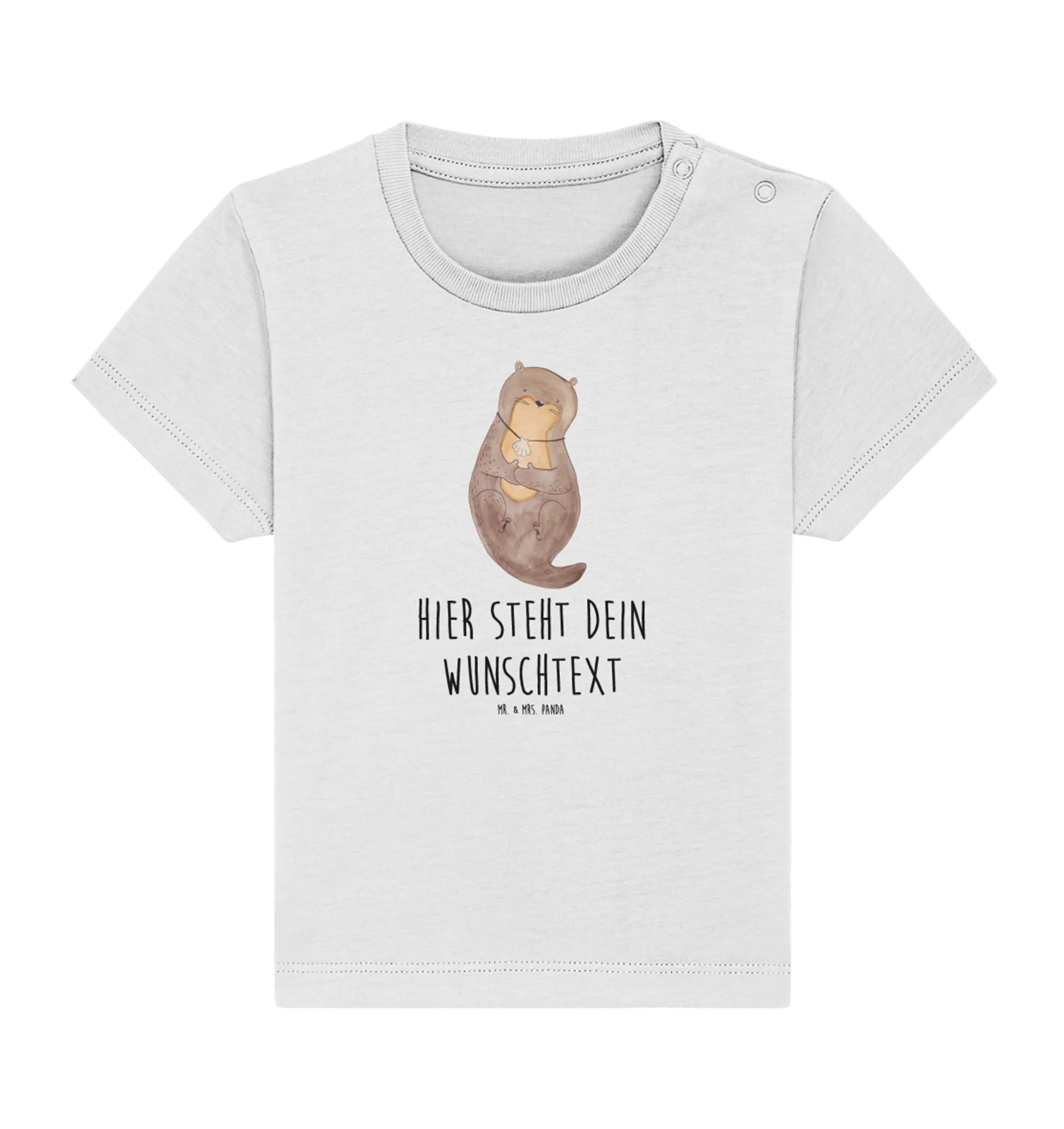 Personalisiertes Baby Shirt Otter Muschel