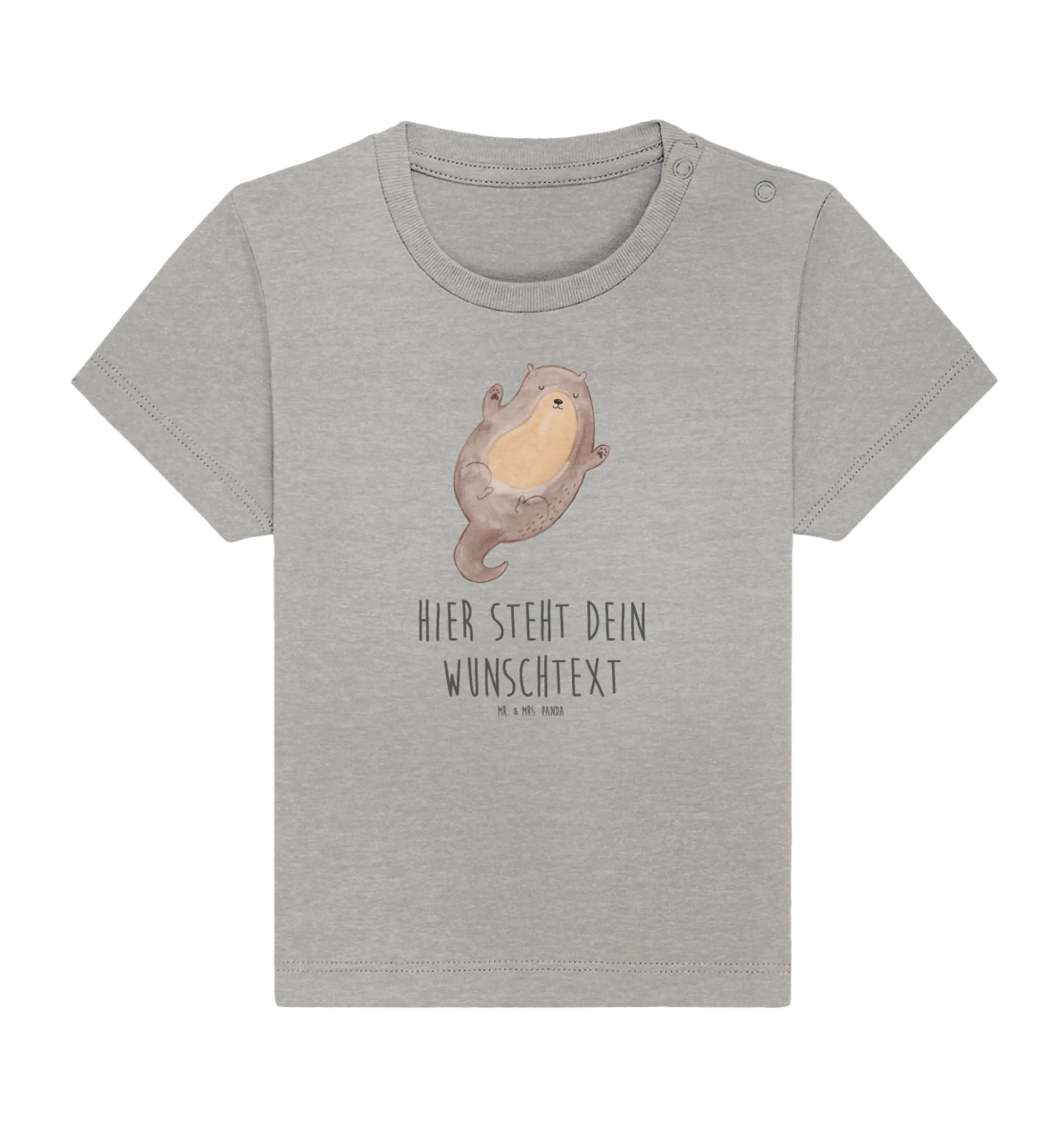 Personalisiertes Baby Shirt Otter Umarmen