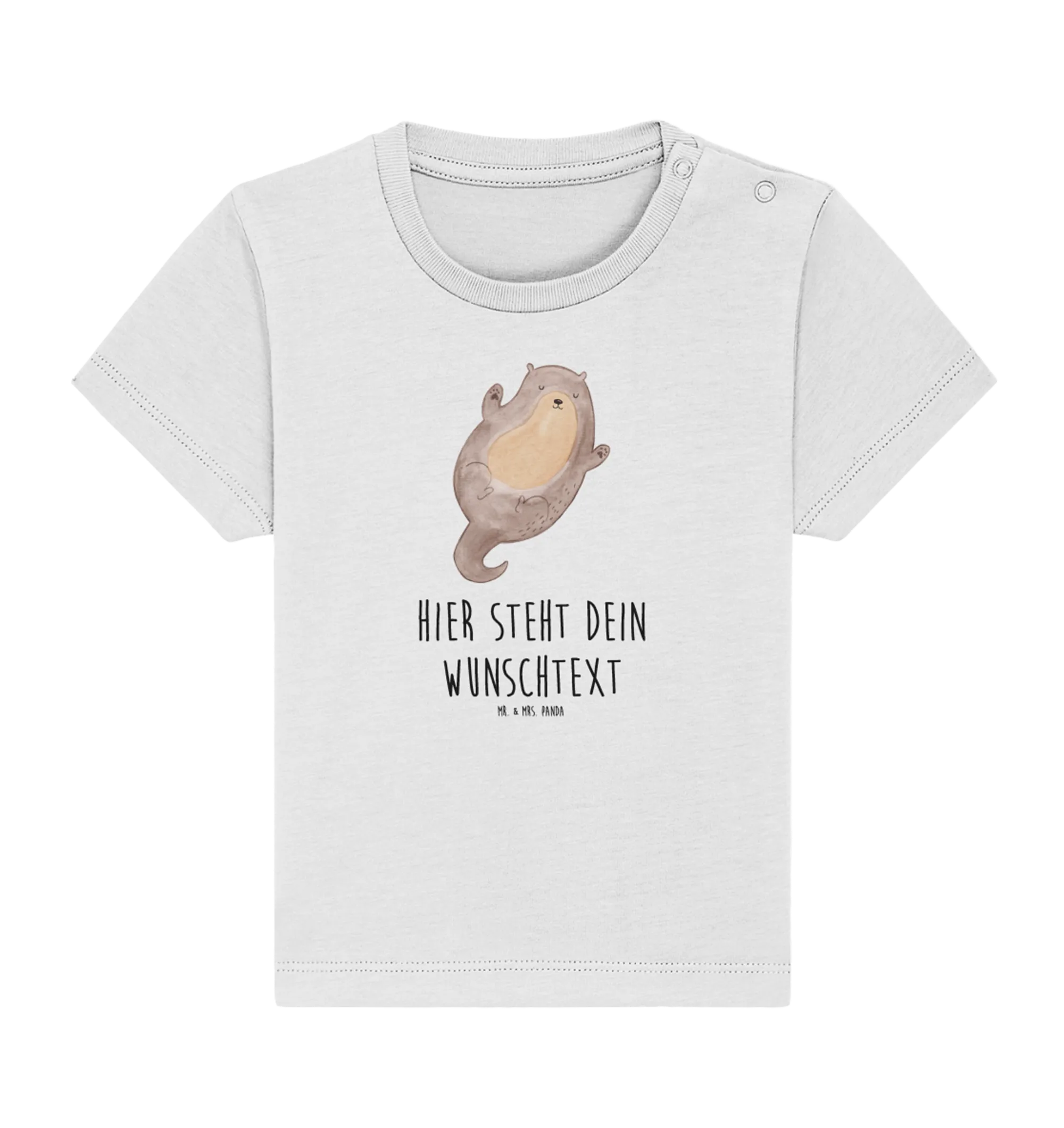 Personalisiertes Baby Shirt Otter Umarmen