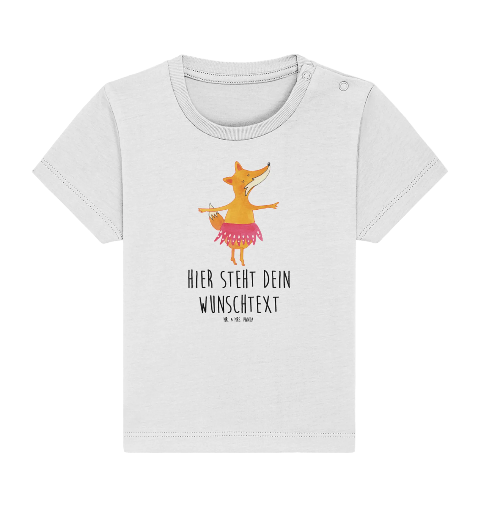 Personalisiertes Baby Shirt Fuchs Ballerina