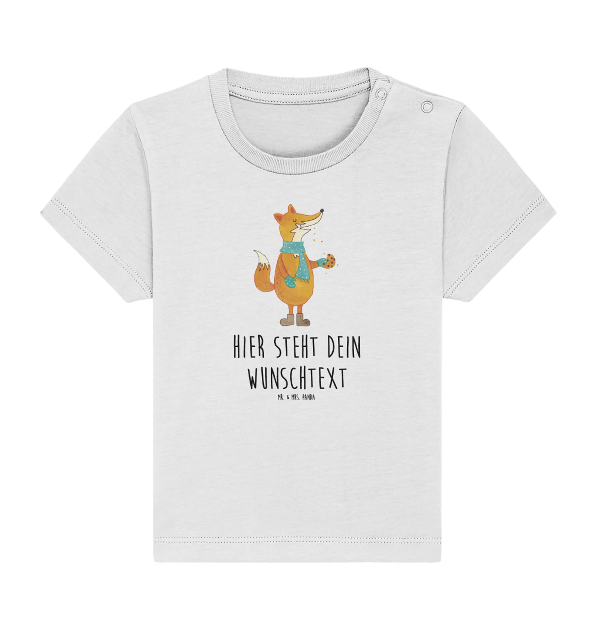 Personalisiertes Baby Shirt Fuchs Keks