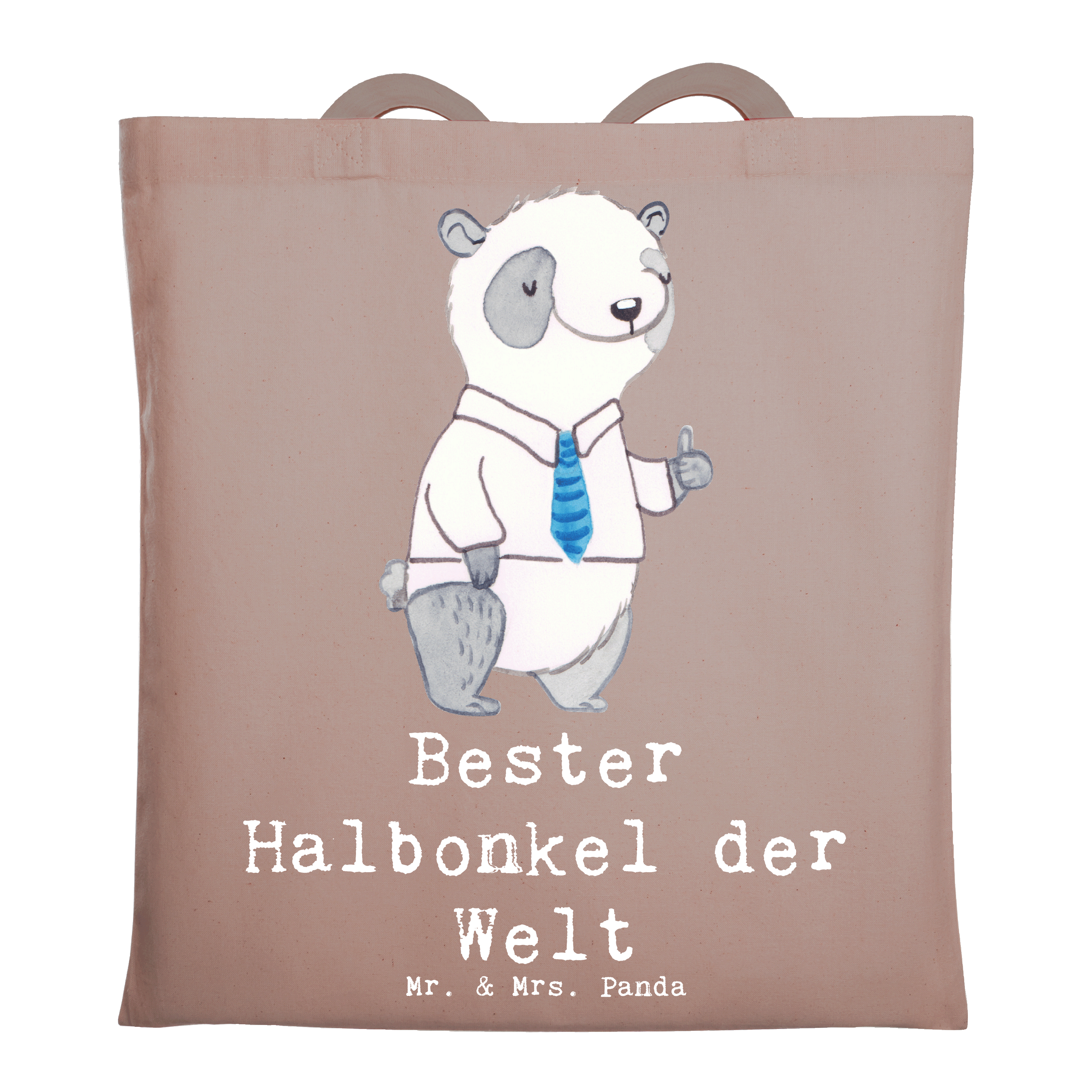 Tragetasche Panda Bester Halbonkel der Welt