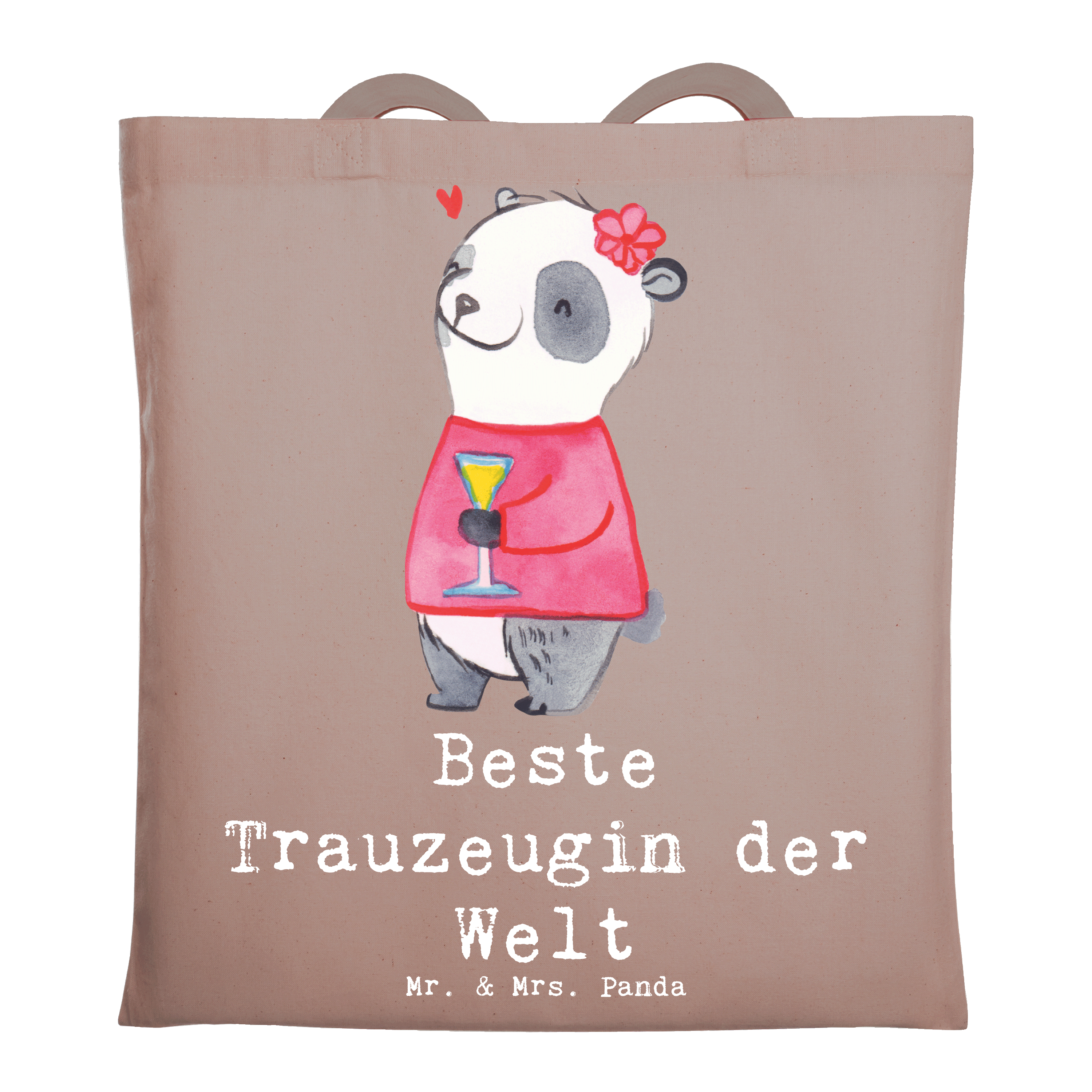 Tragetasche Panda Beste Trauzeugin der Welt