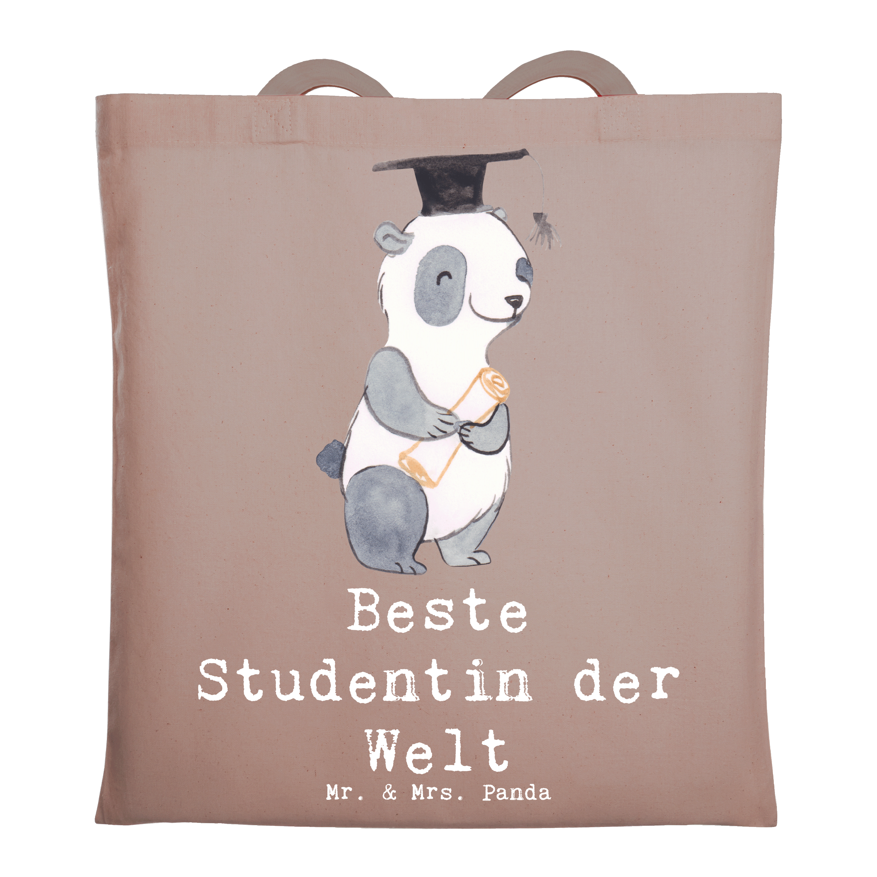 Tragetasche Panda Beste Studentin der Welt