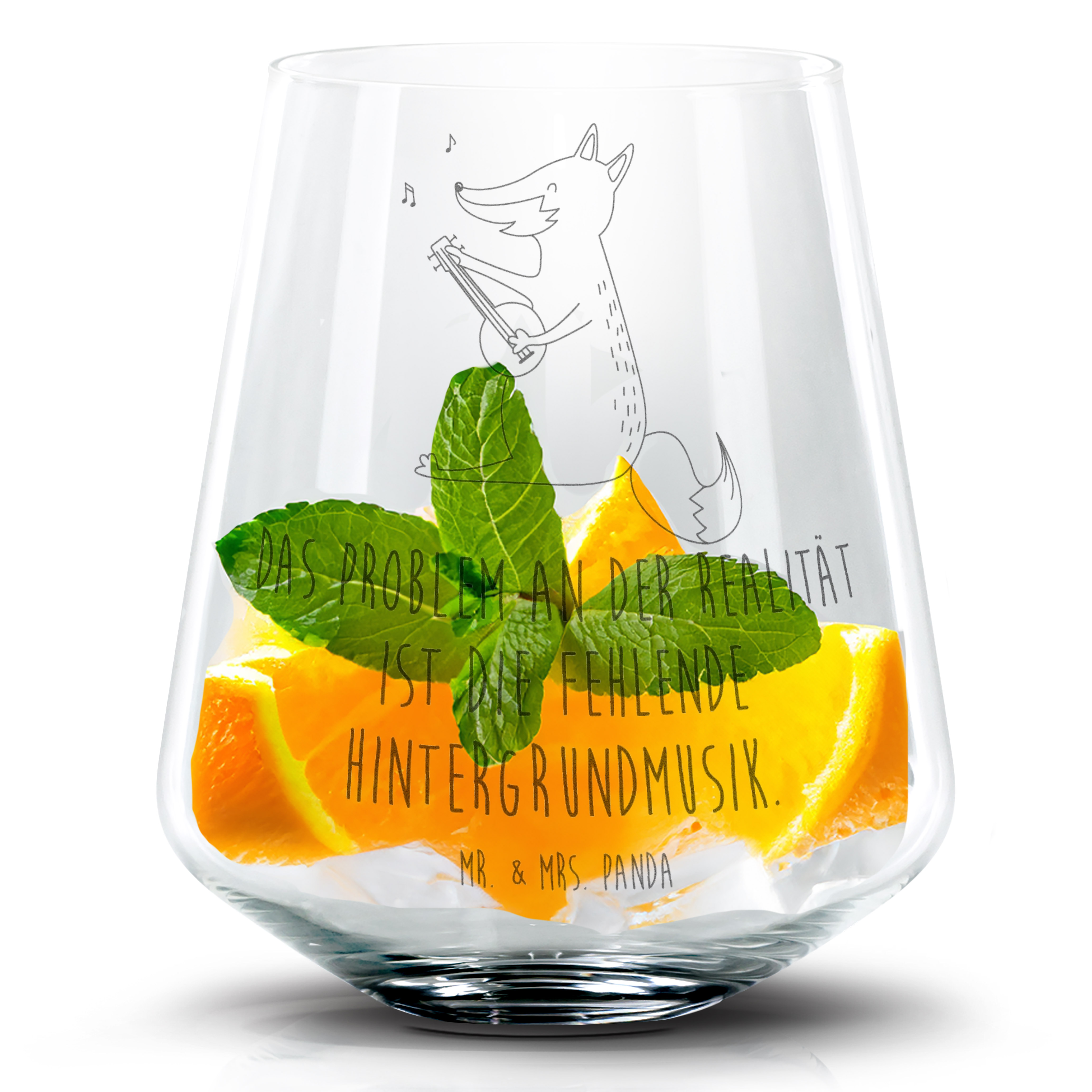 Cocktail Glas Fuchs Gitarre