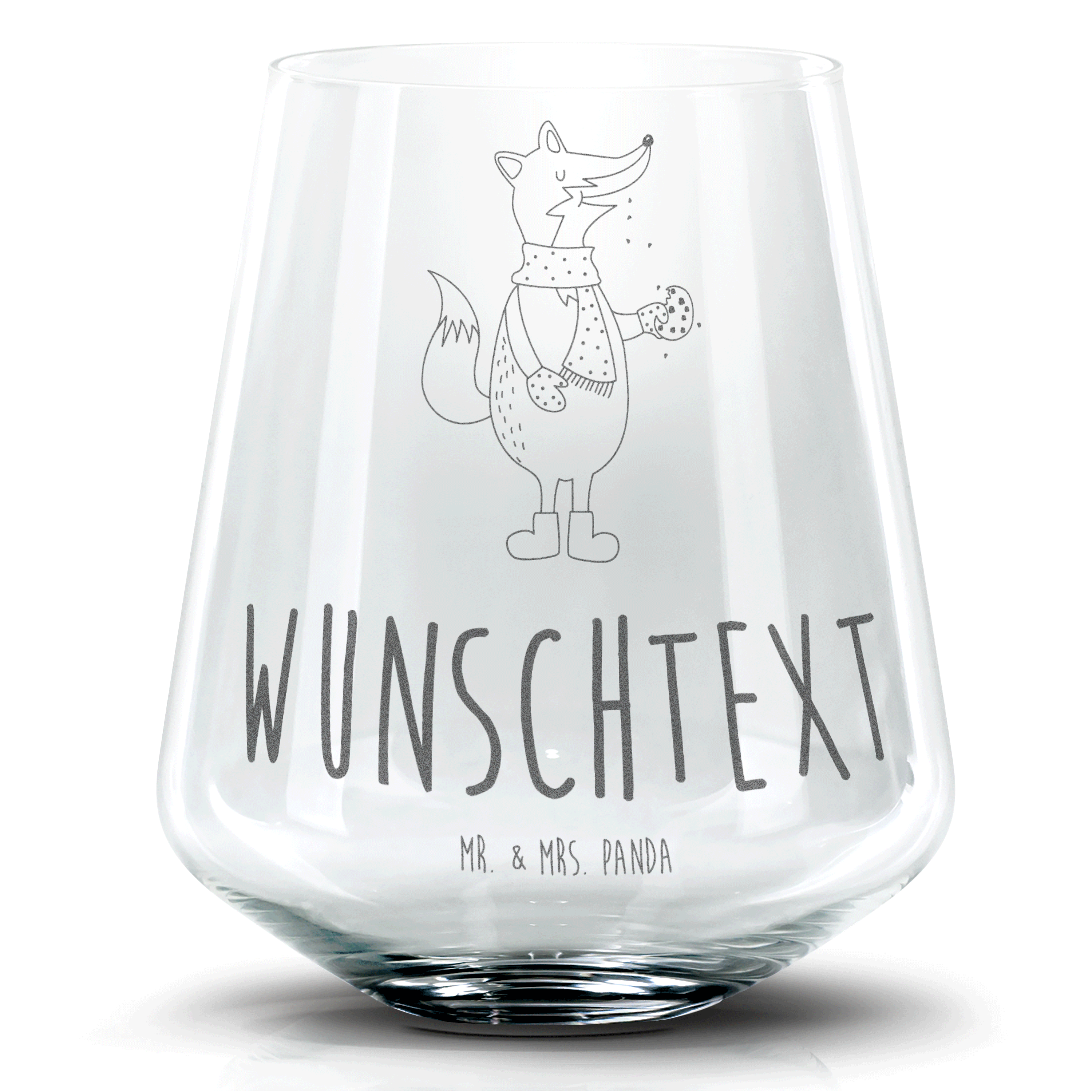 Personalisiertes Cocktail Glas Fuchs Keks