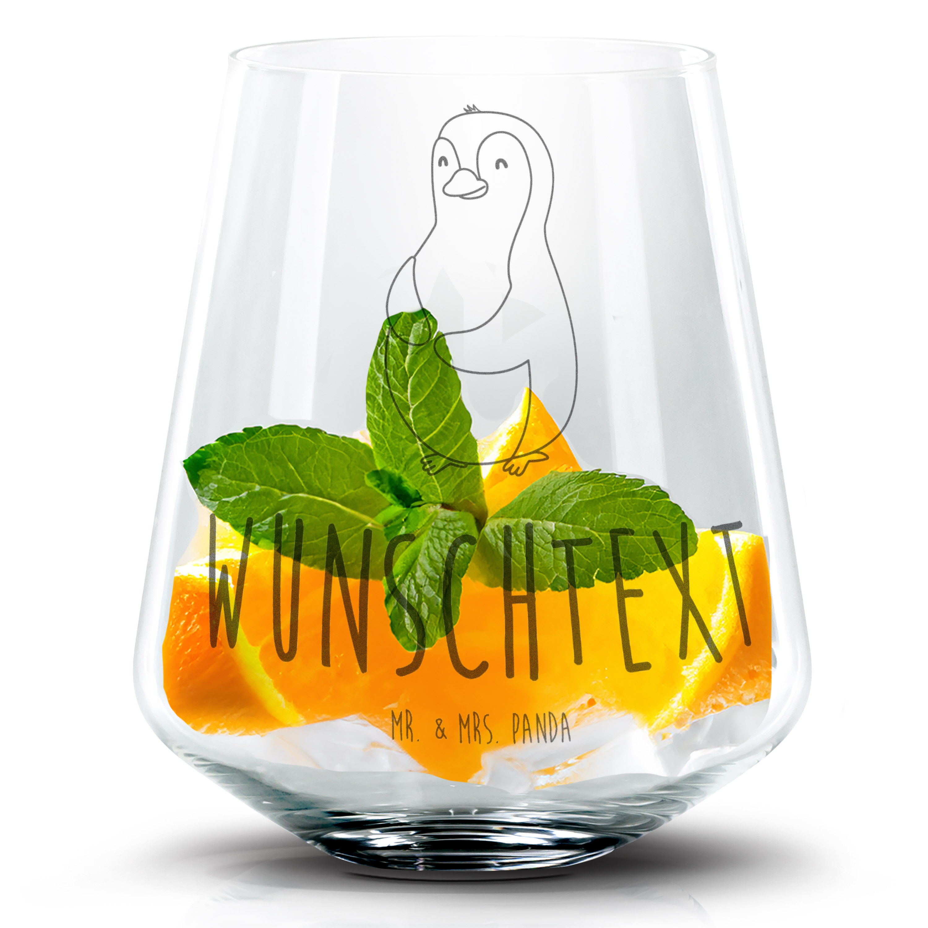 Personalisiertes Cocktail Glas Pinguin Diät