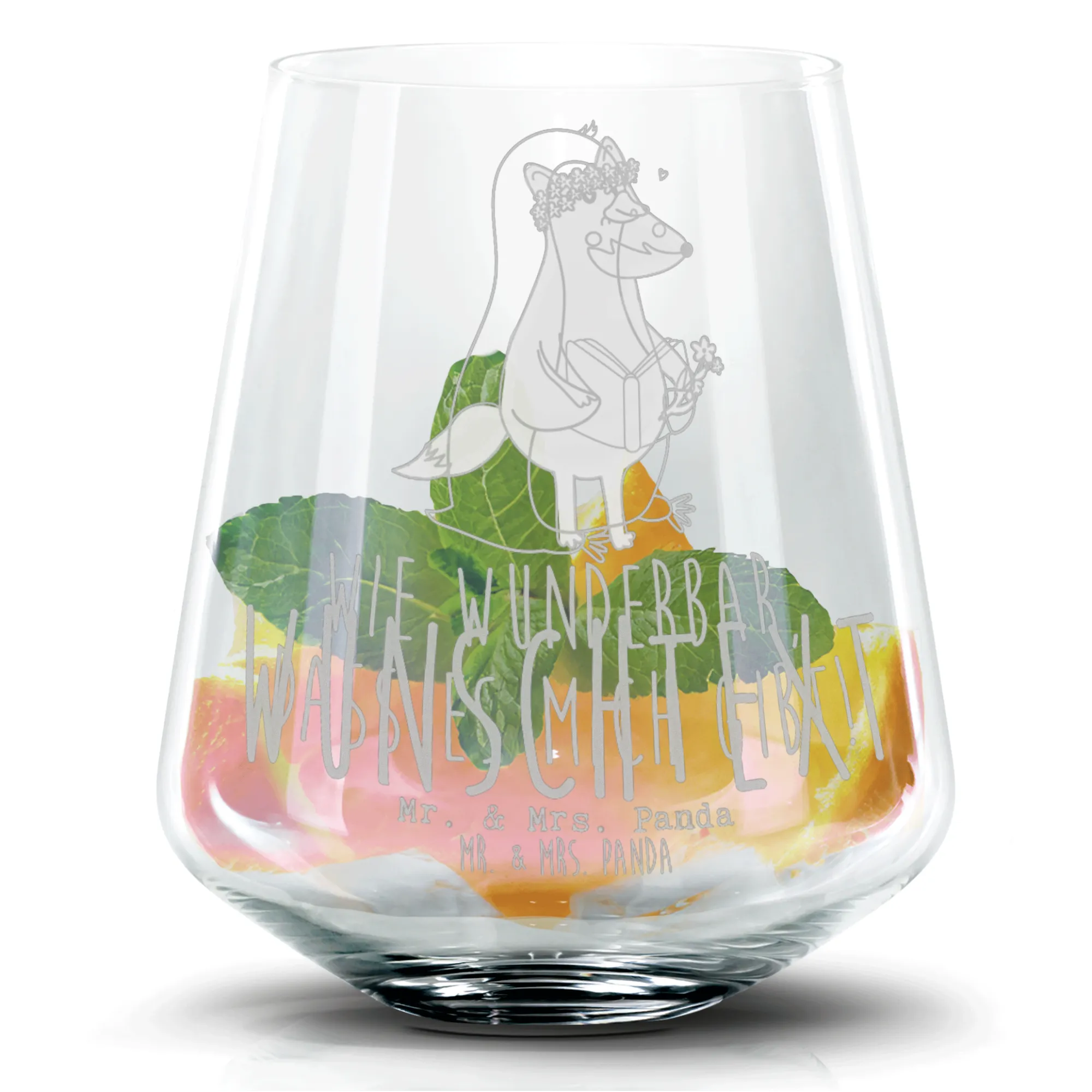 Personalisiertes Cocktail Glas Pinguin Buch