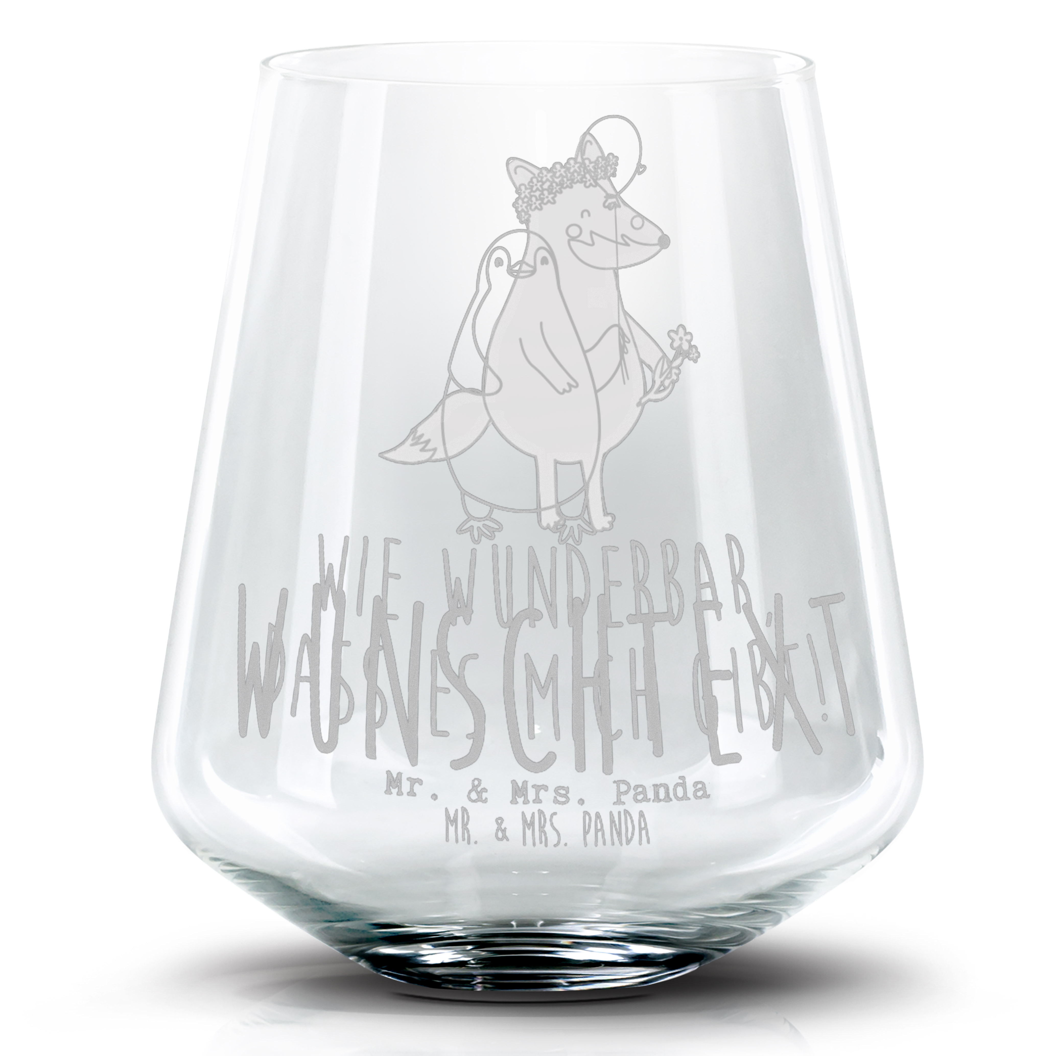 Personalisiertes Cocktail Glas Pinguin Luftballon