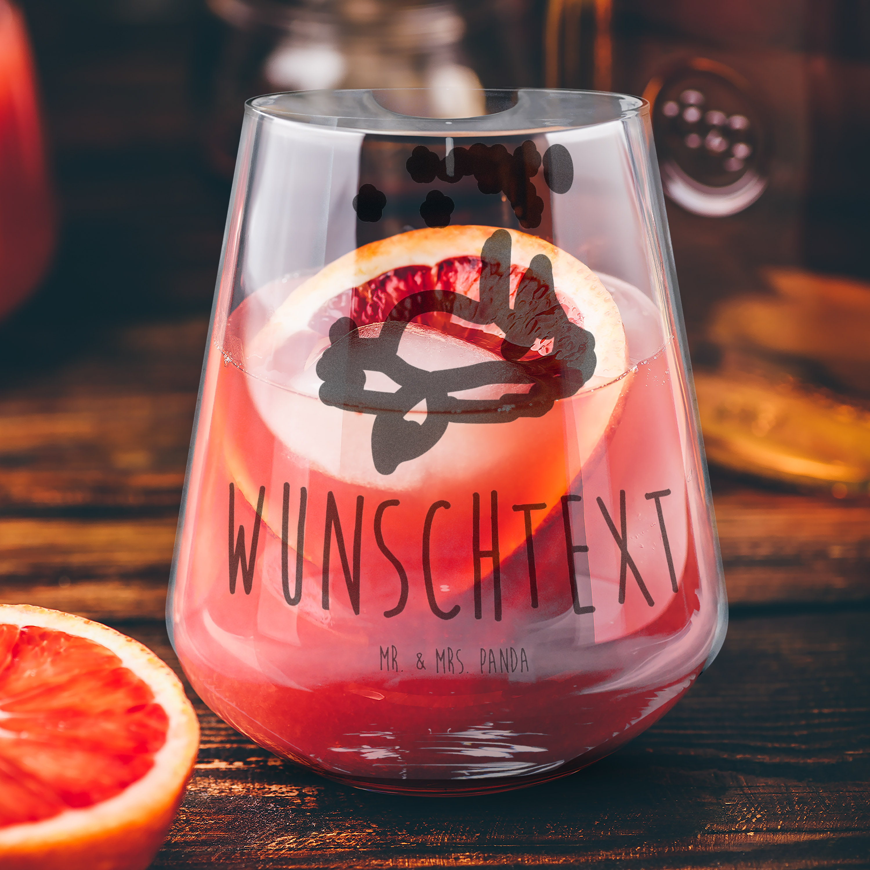 Personalisiertes Cocktail Glas Fuchs Sterne