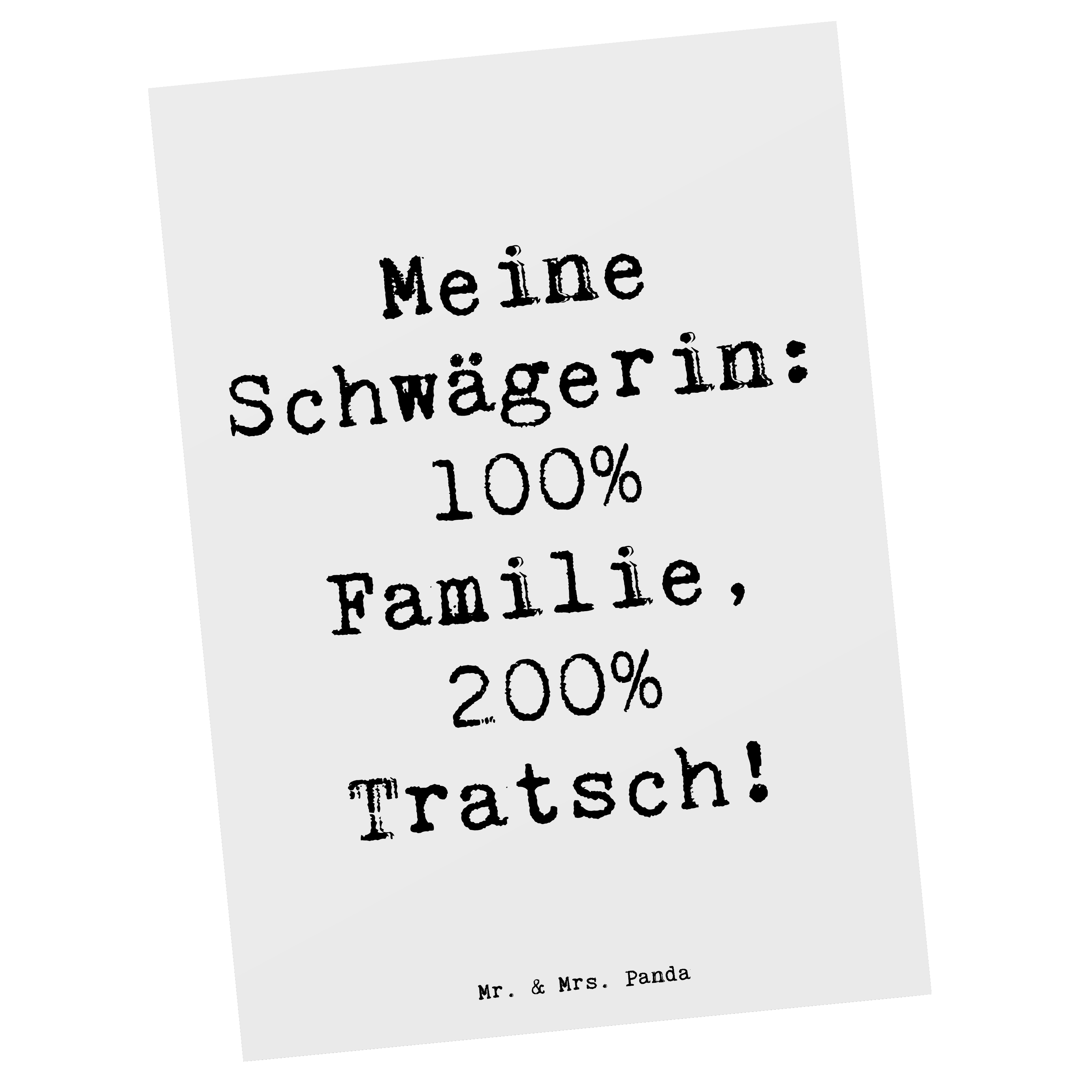 POSTKARTE TRATSCHTANTE SCHWÄGERIN Geschenk Ansichtskarte Grußkarte