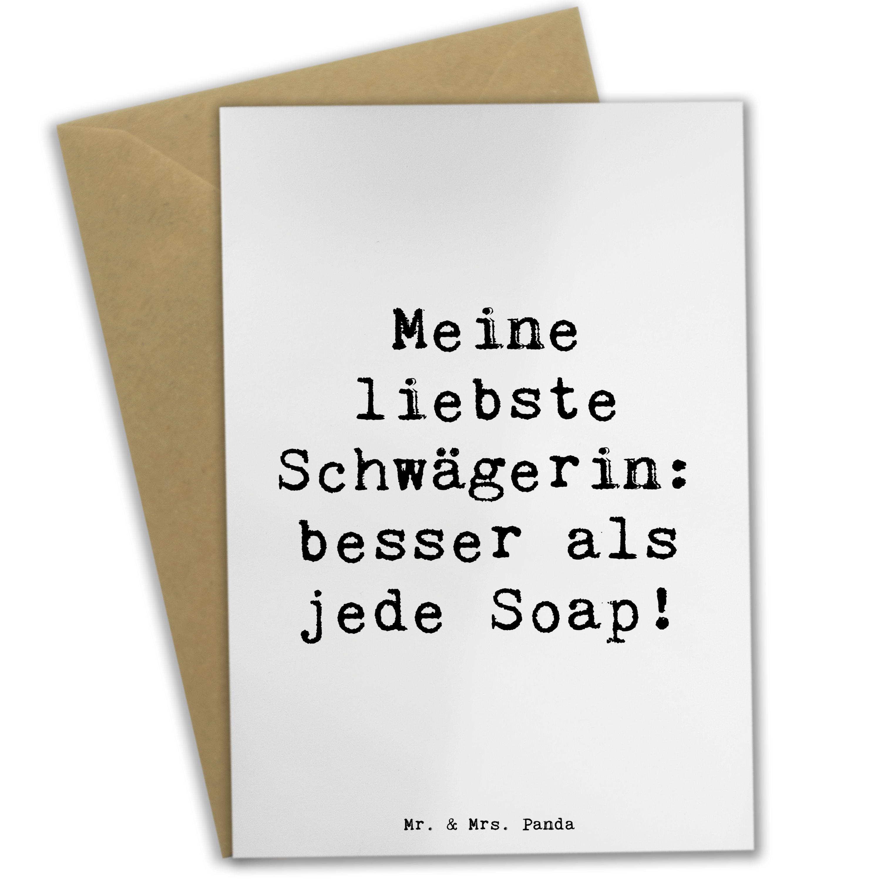 GRUSSKARTE SCHWÄGERIN DRAMA Geschenk Klappkarte Hochzeitskarte