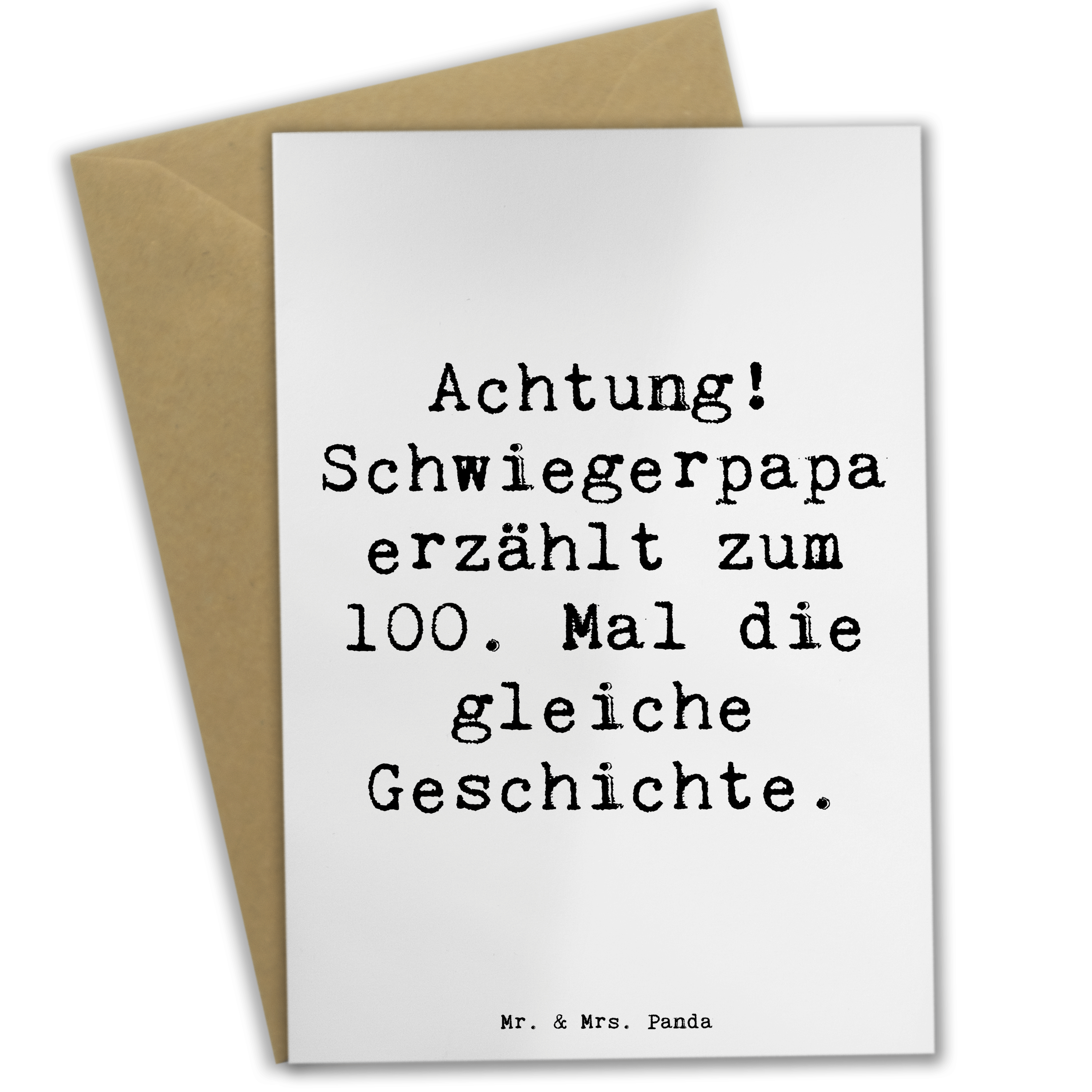 GRUSSKARTE STORYTELLER SCHWIEGERPAPA Geschenk Geburtstagskarte
